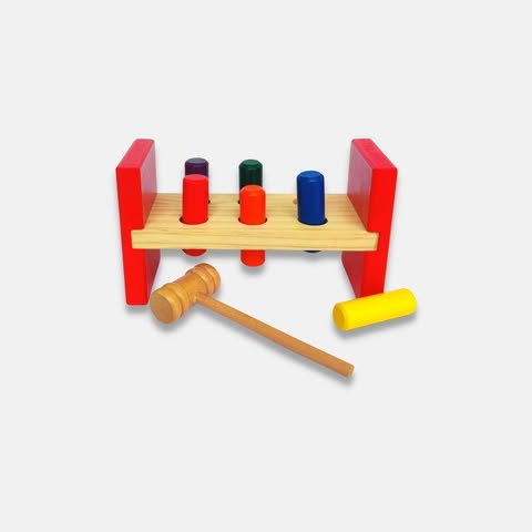 Wooden Hammer and Peg Toy