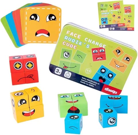 Kids Face Changing Magic Cube Puzzle for Kids