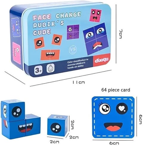 Kids Face Changing Magic Cube Puzzle for Kids