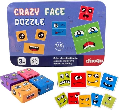 Kids Face Changing Magic Cube Puzzle for Kids