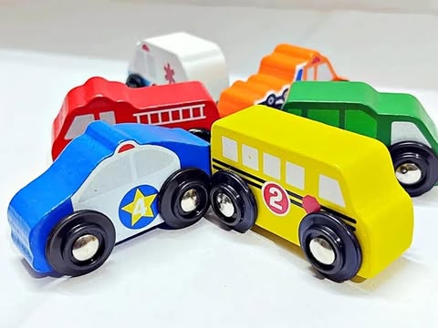 Wooden Cars Set for Kids - Quality Wood Construction, Assorted Multi Color Vehicles (6 in 1 Pack)