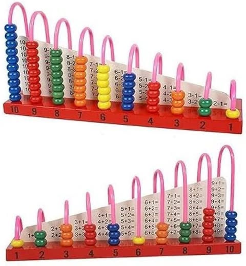 Wooden Abacus Educational Counting Frames Toy 55 Beads Math Tool
