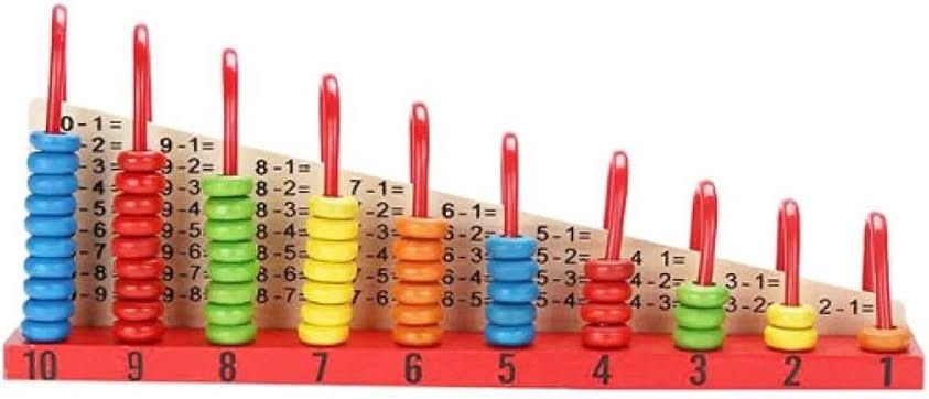 Wooden Abacus Educational Counting Frames Toy 55 Beads Math Tool