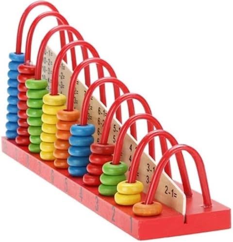Wooden Abacus Educational Counting Frames Toy 55 Beads Math Tool