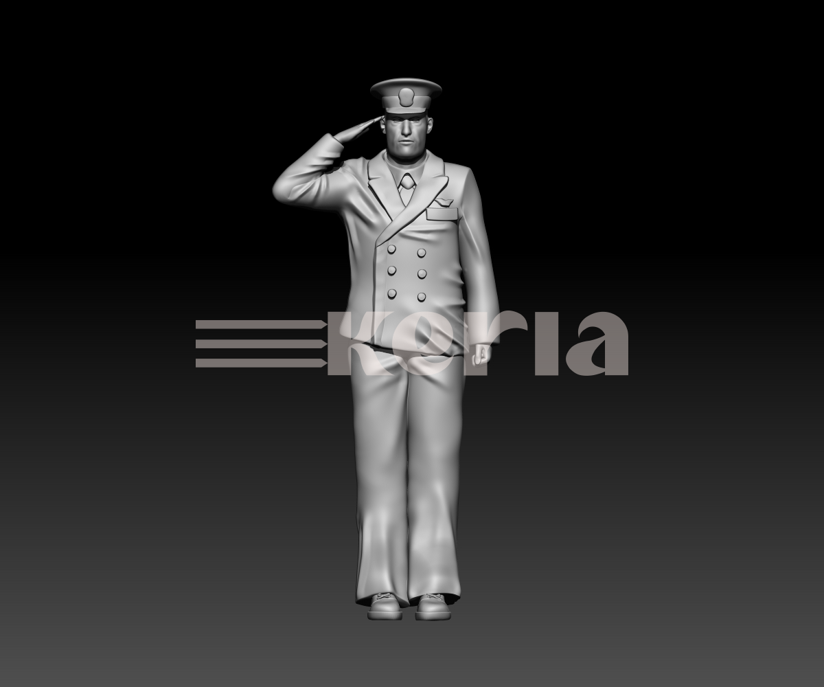 US Navy Officier saluant