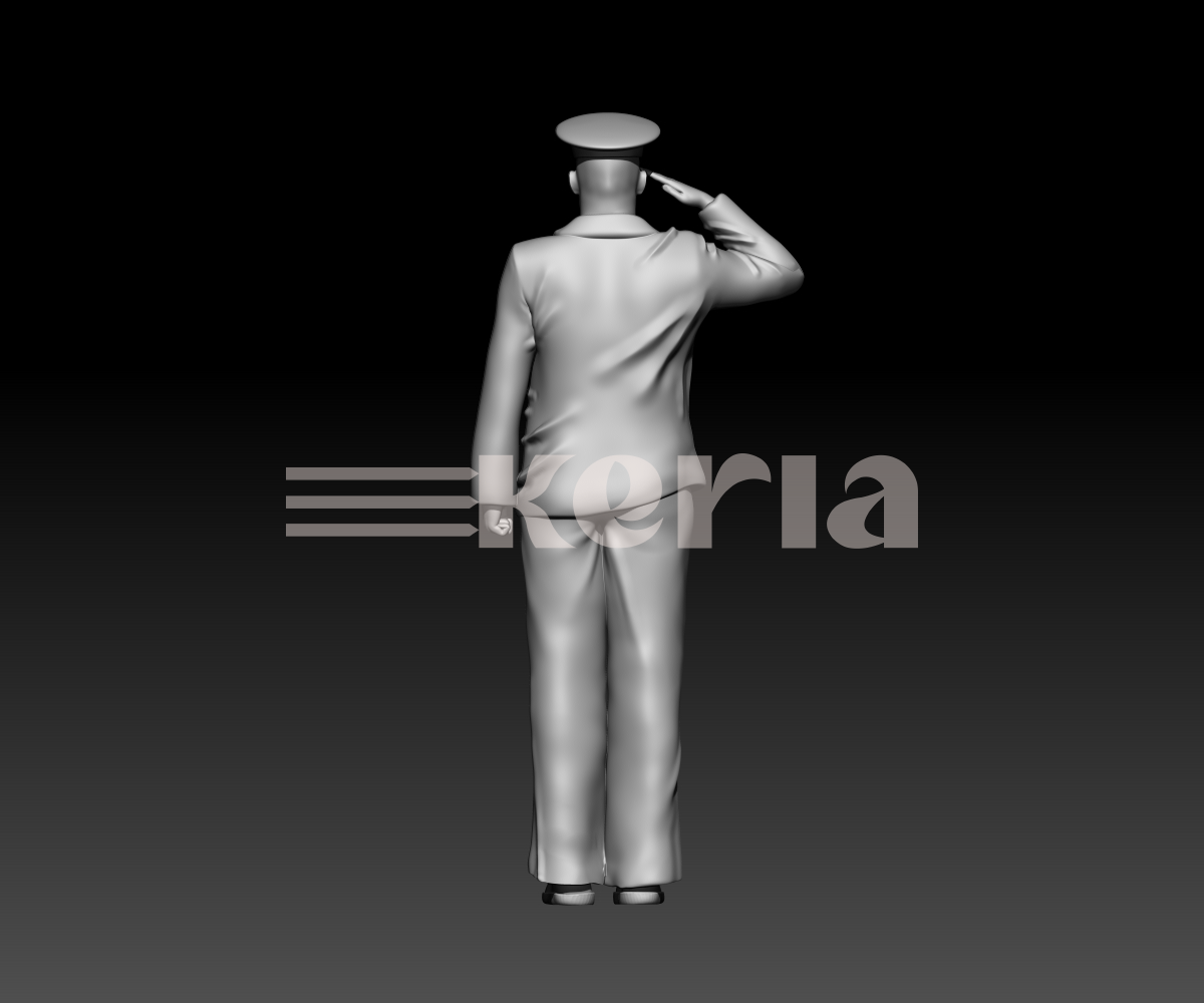 US Navy Officier saluant