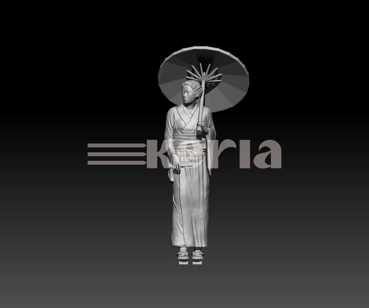 Civile japonaise sous son ombrelle - Akiko