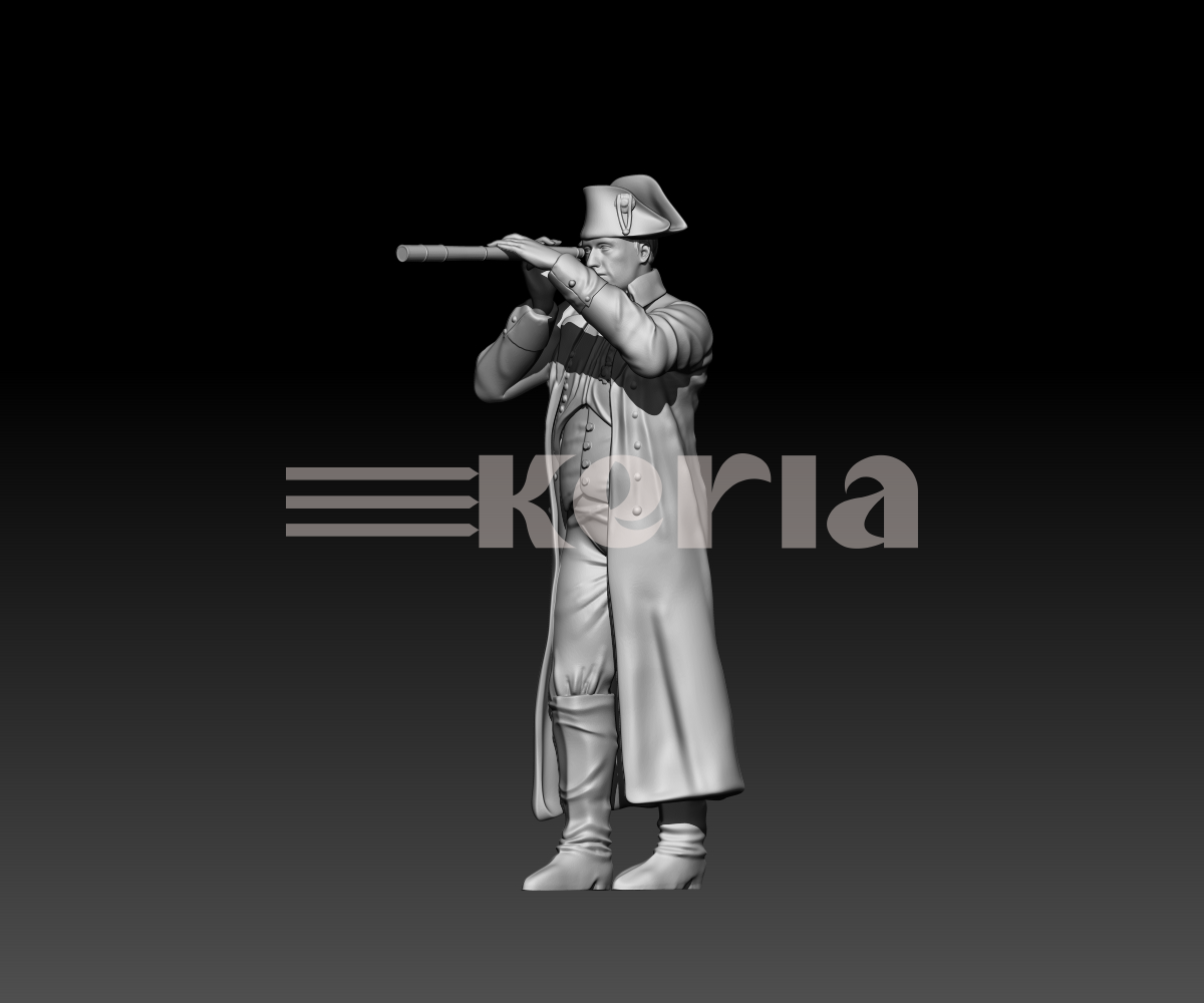 Napoléon observant avec sa longue-vue