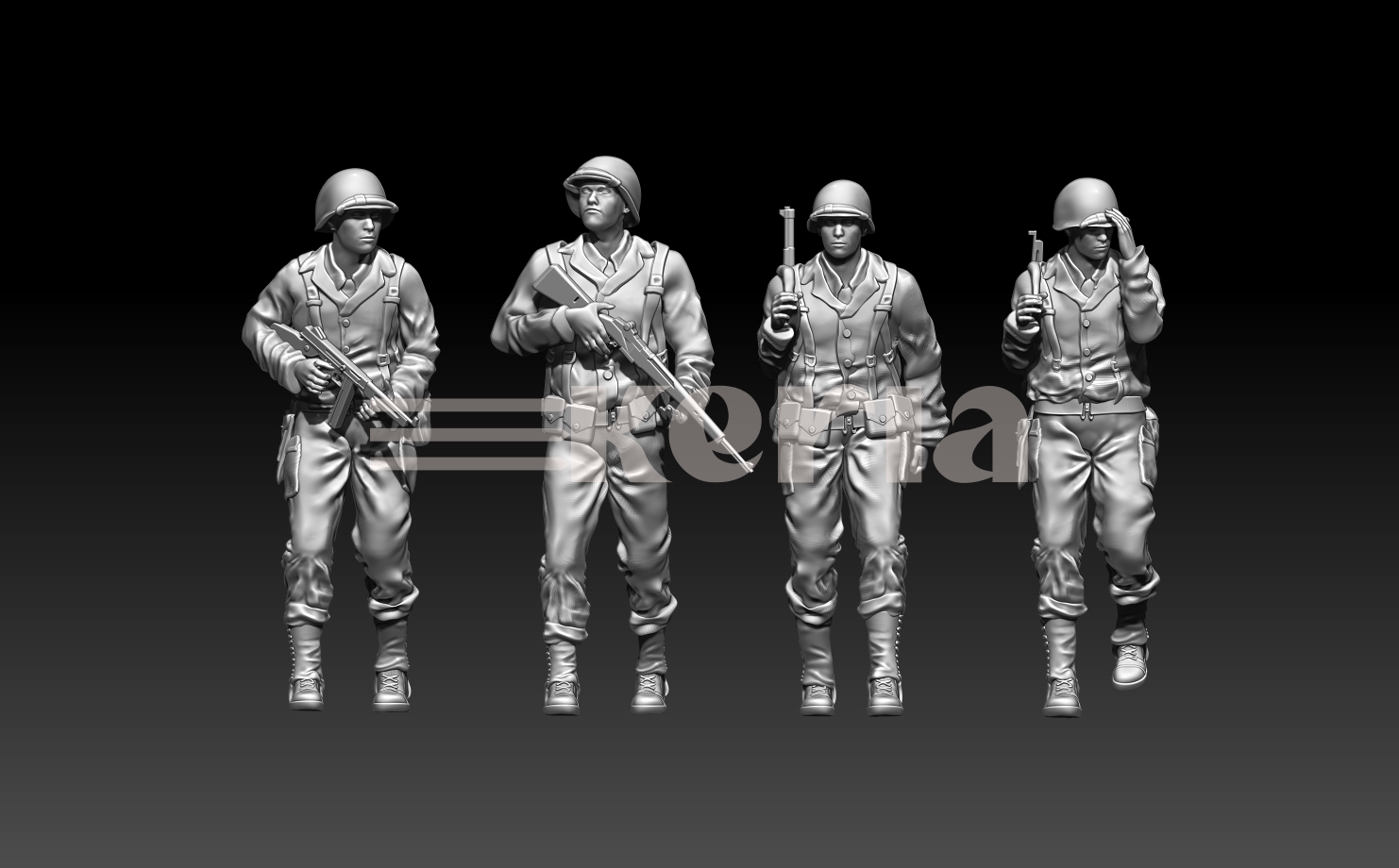Lot Soldats US en patrouille