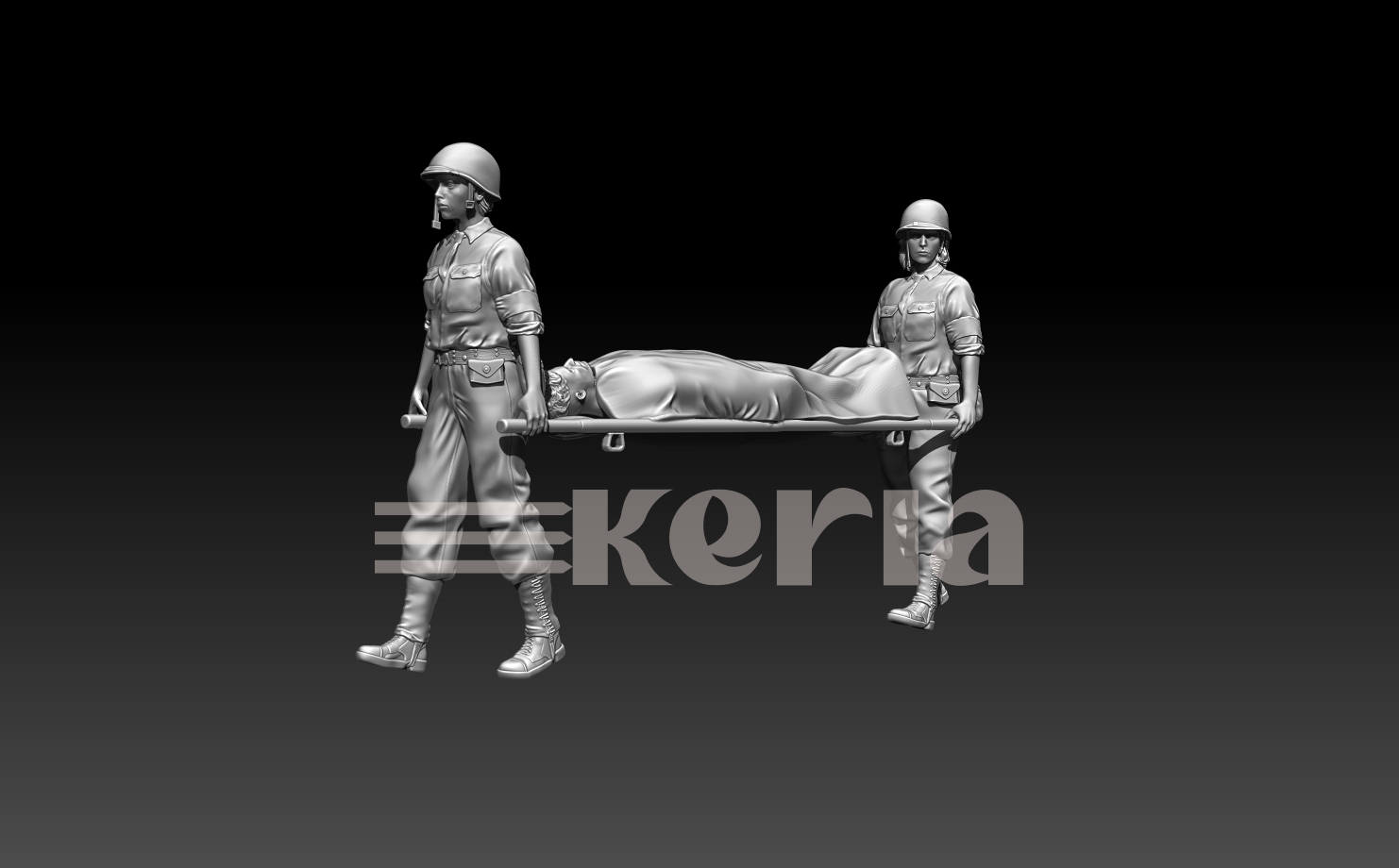 Rochambelles avec brancard