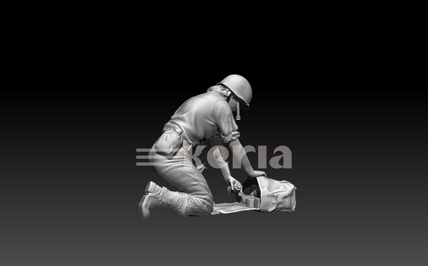 Rochambelle préparant les soins