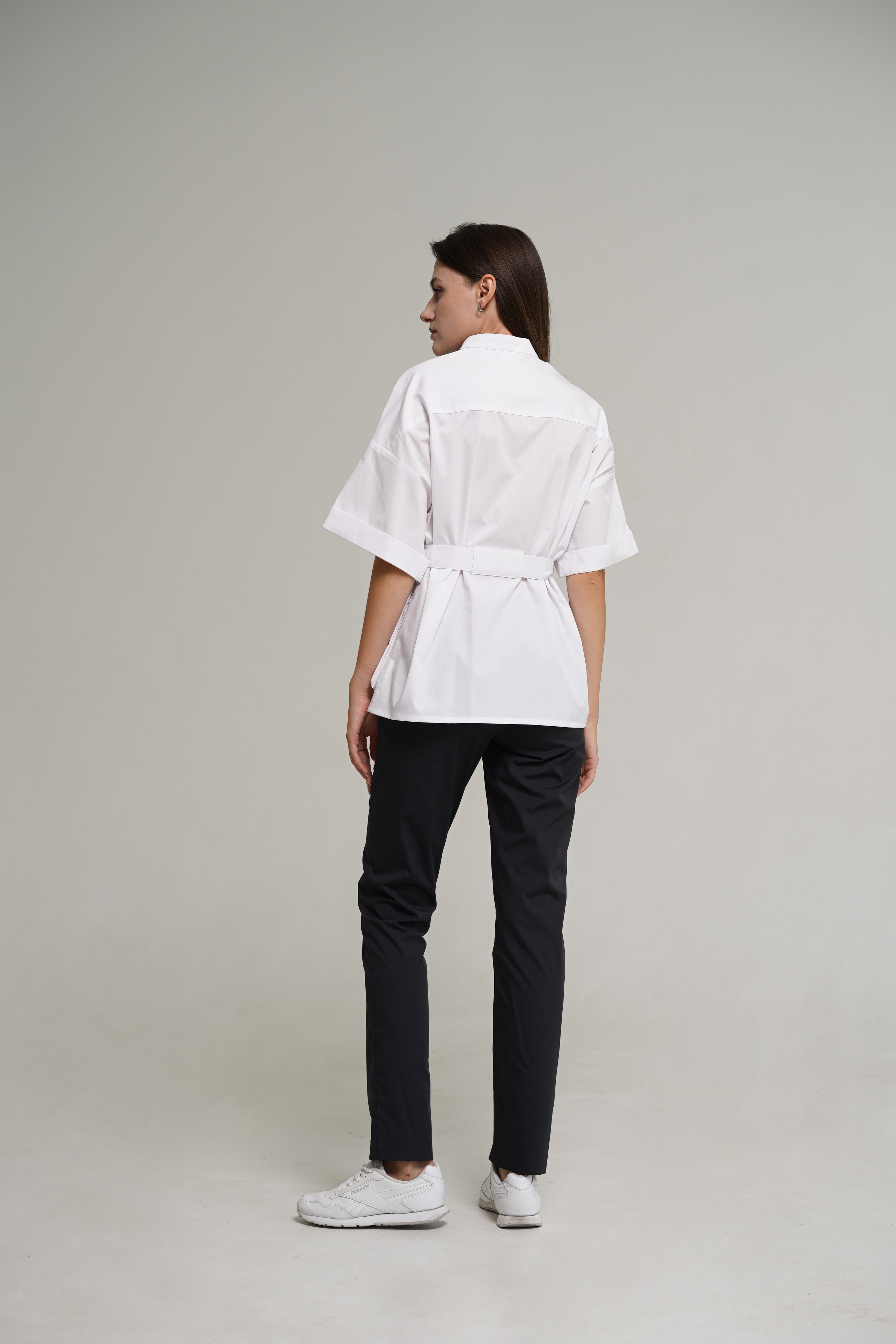 hellomyuniform woman's white MEDICAL SHIRT 002