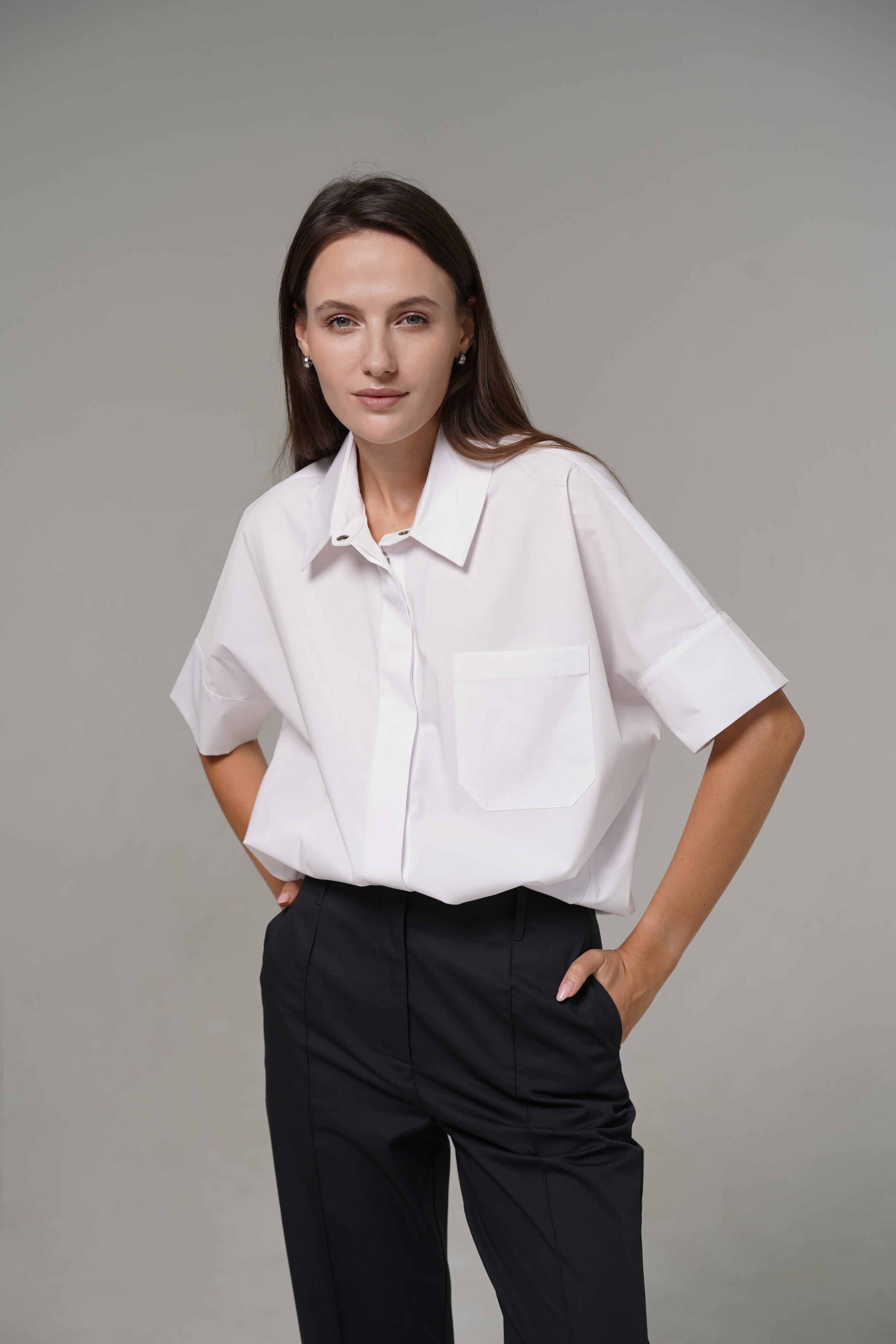 hellomyuniform woman's white MEDICAL SHIRT 003