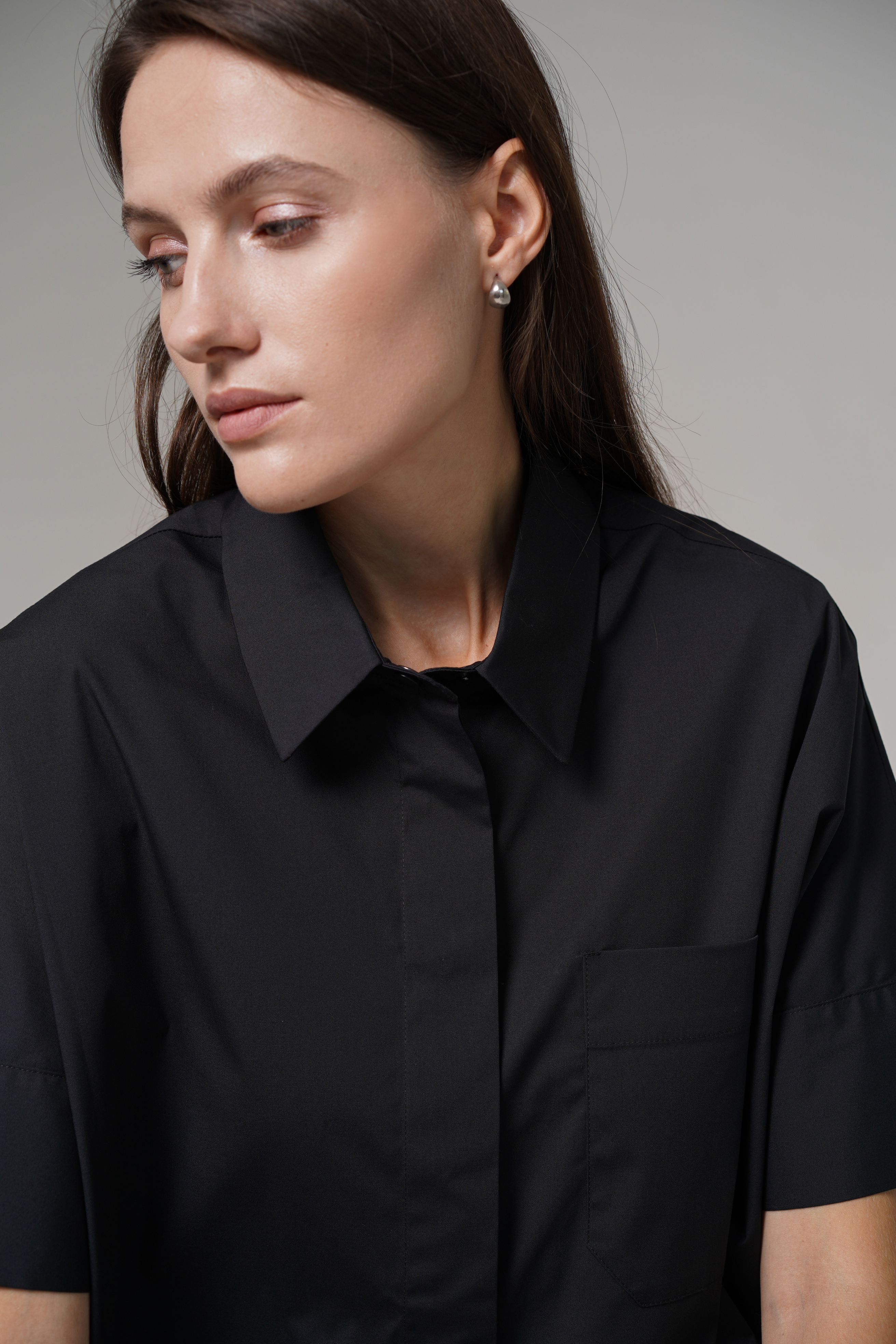 hellomyuniform woman's black MEDICAL SHIRT 003