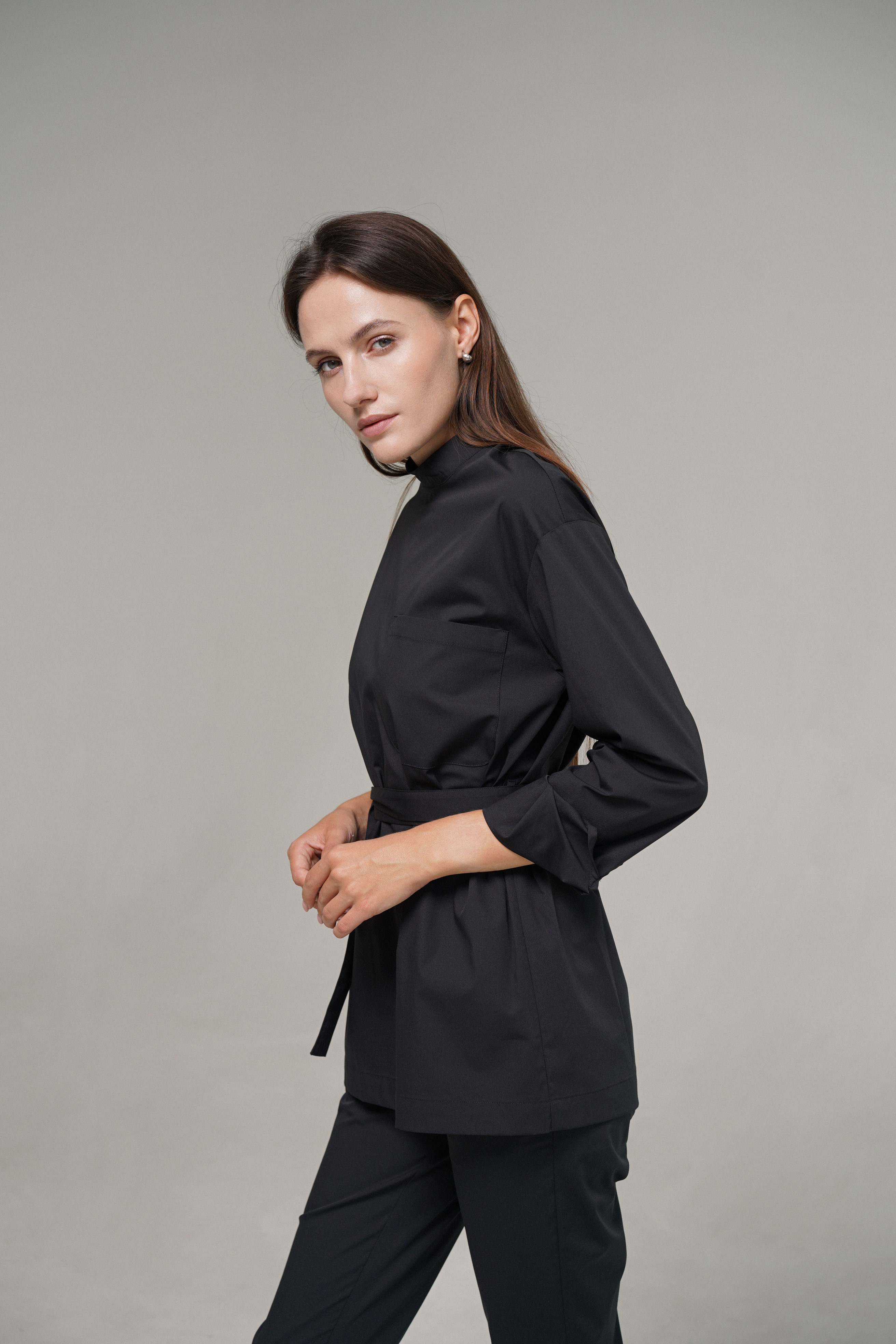 hellomyuniform woman's black TOP 004