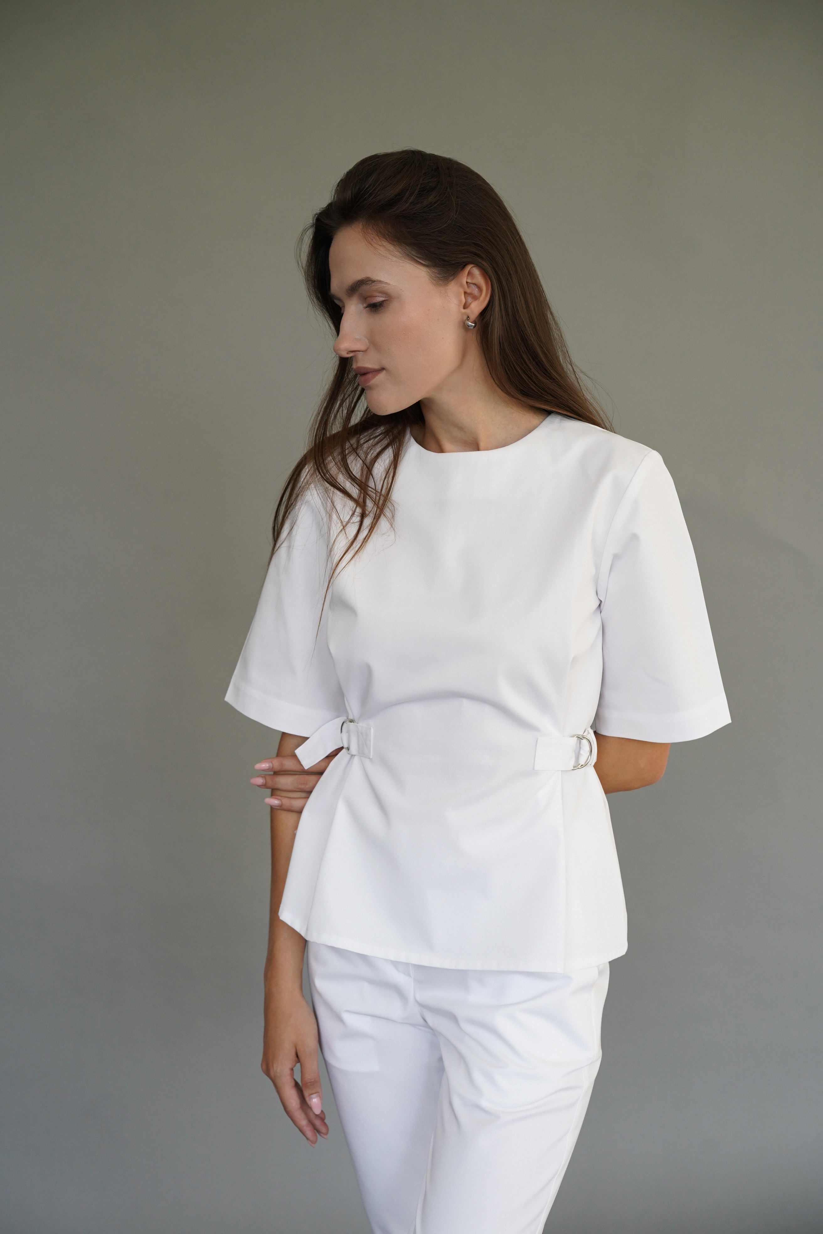 hellomyuniform woman's white TOP 003
