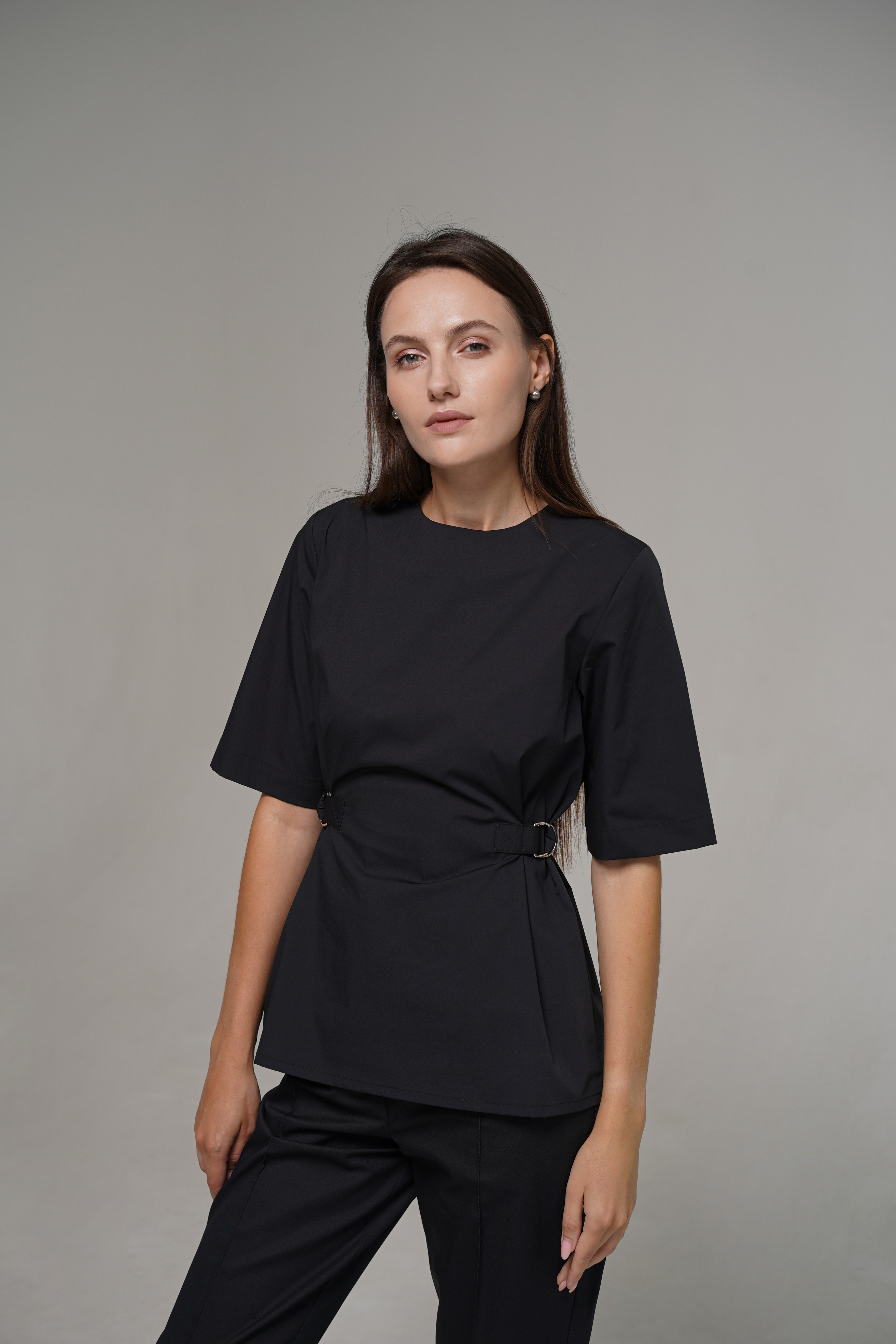 hellomyuniform woman's black TOP 003