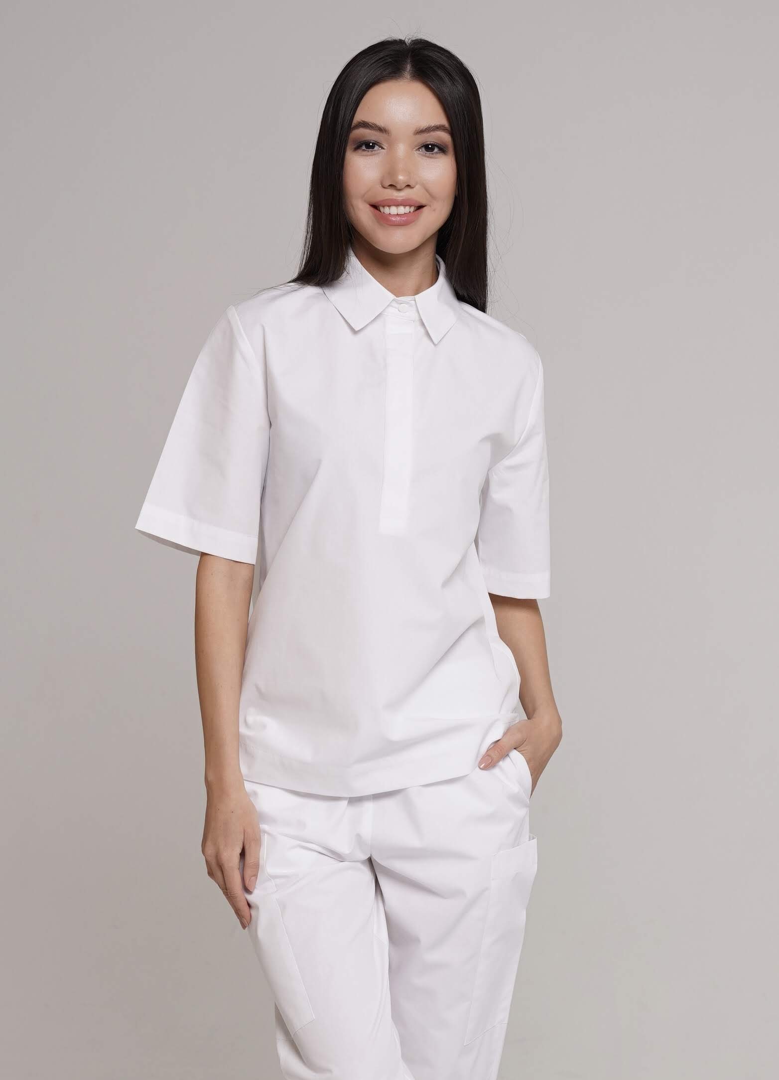 hellomyuniform woman's white TOP 001