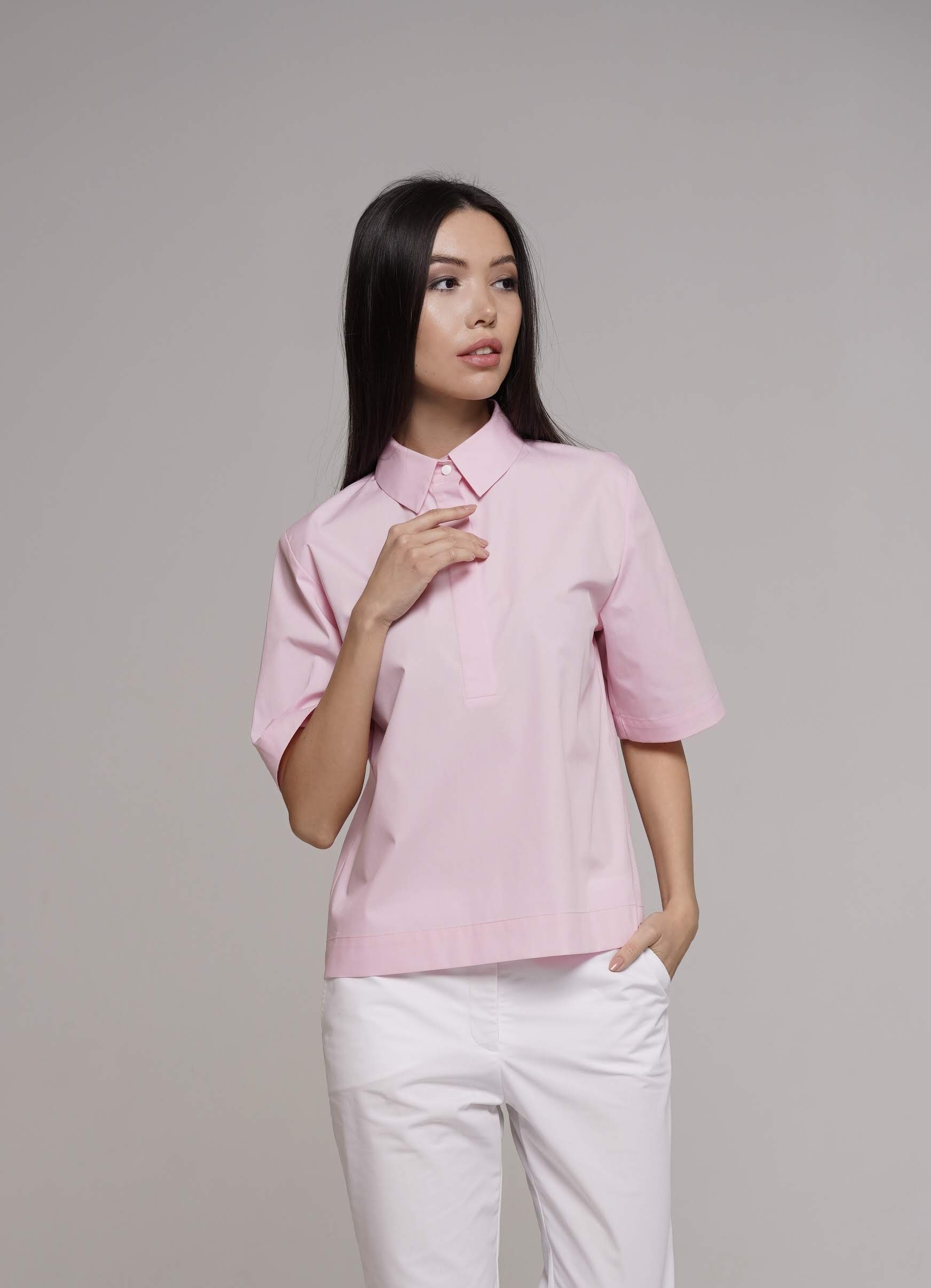 hellomyuniform woman's pink TOP 001