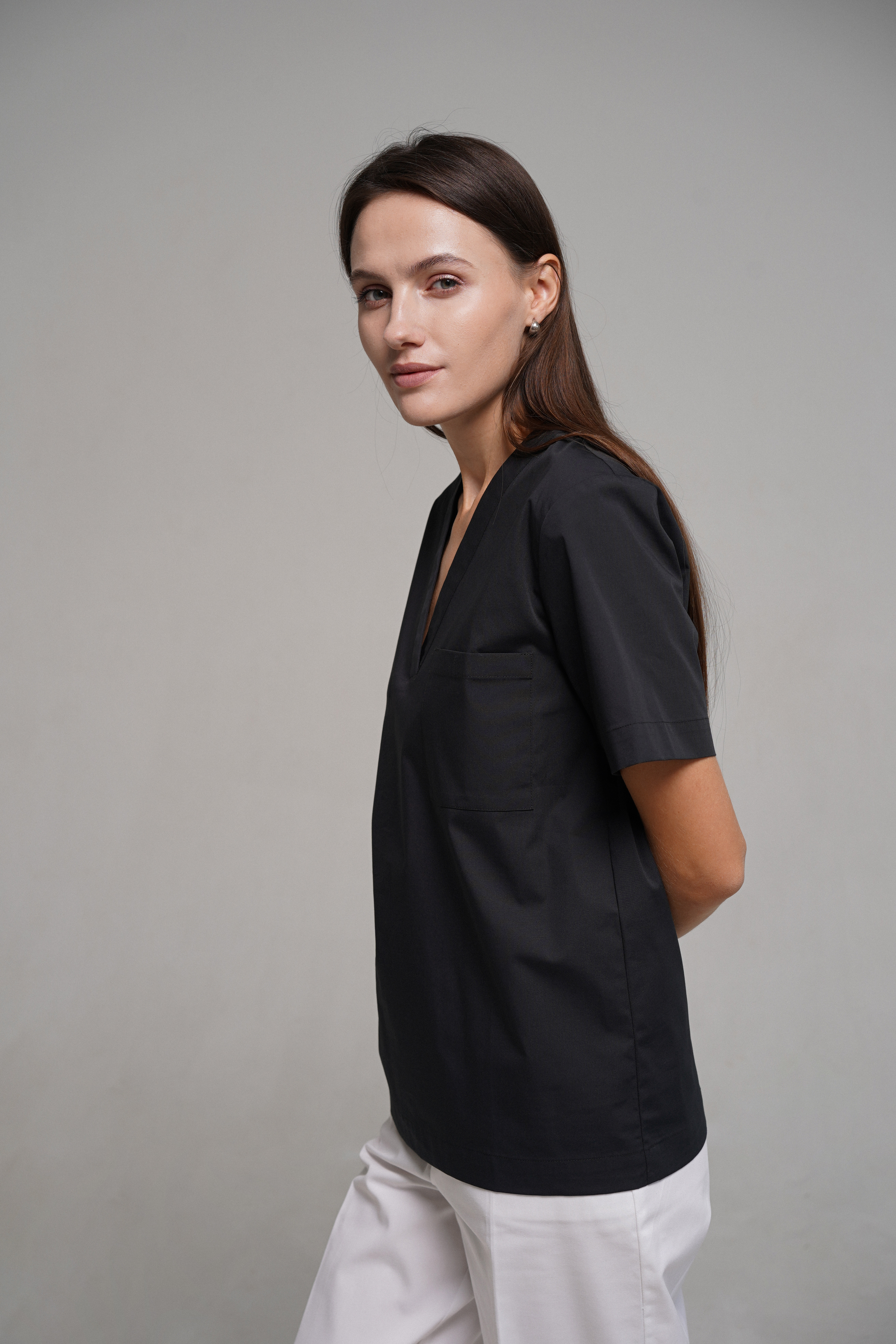 hellomyuniform woman's black TOP 002