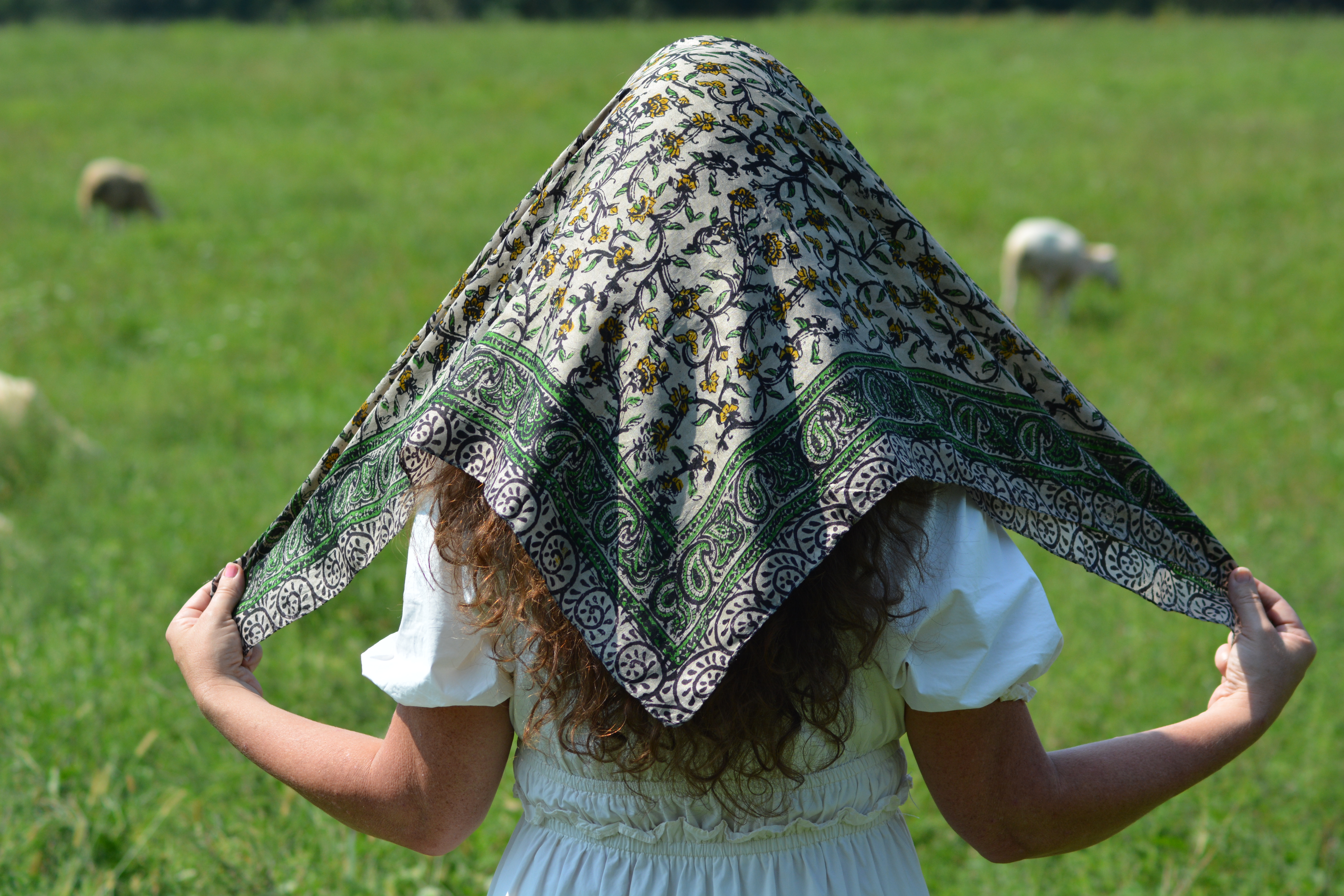 Earthy Silk Scarf Veil