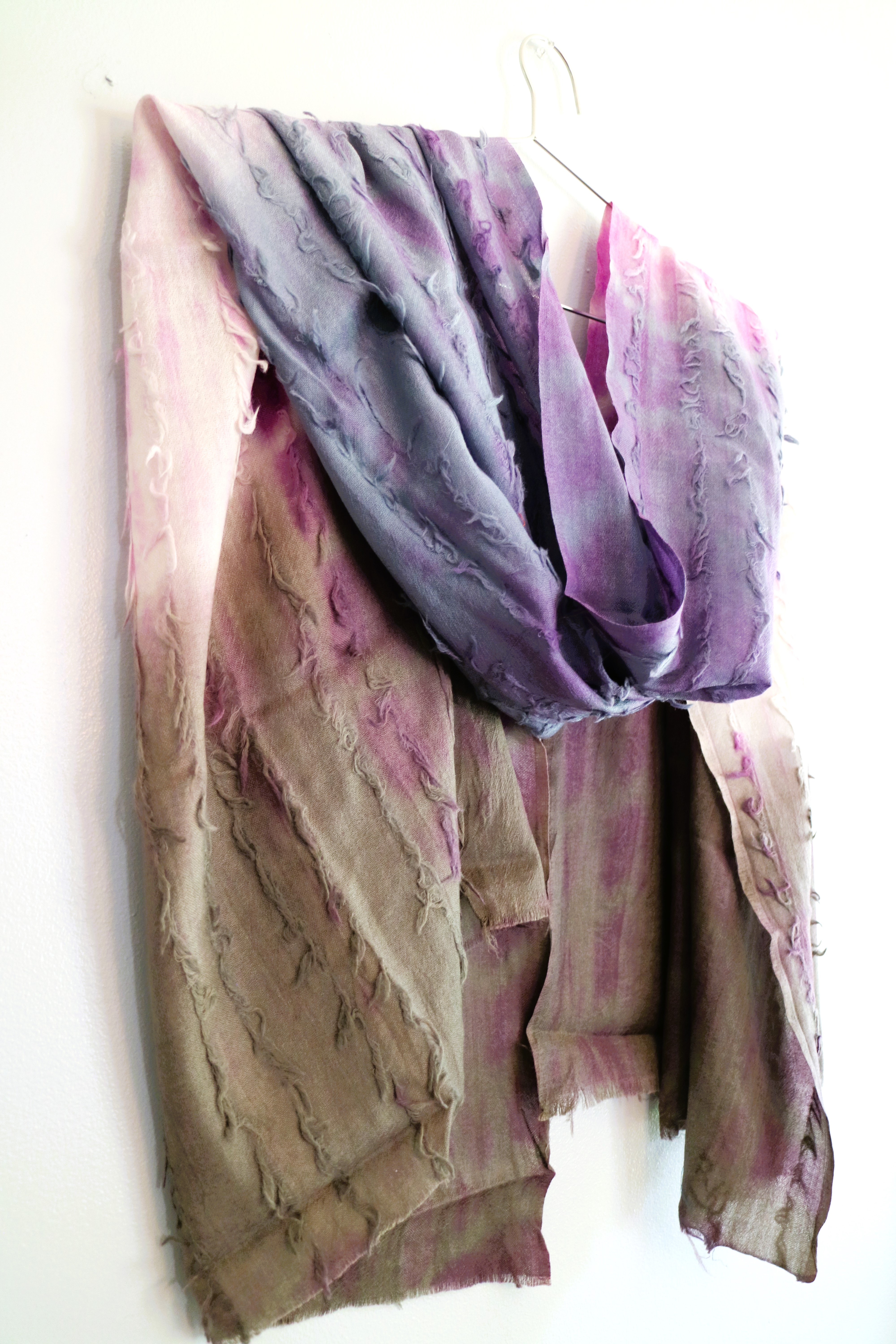 Purple Ombre Fur Scarf