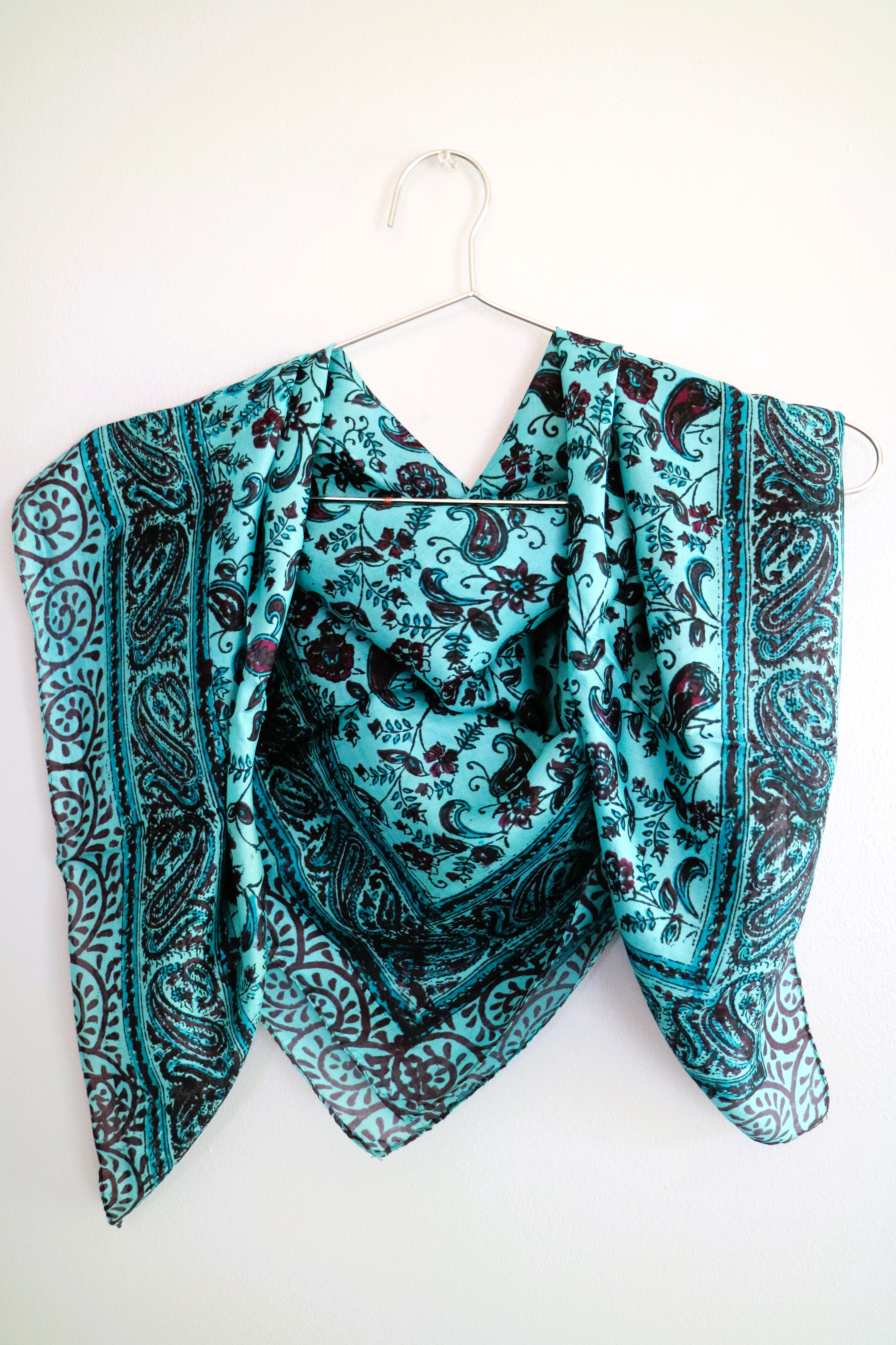 Blue Silk Square