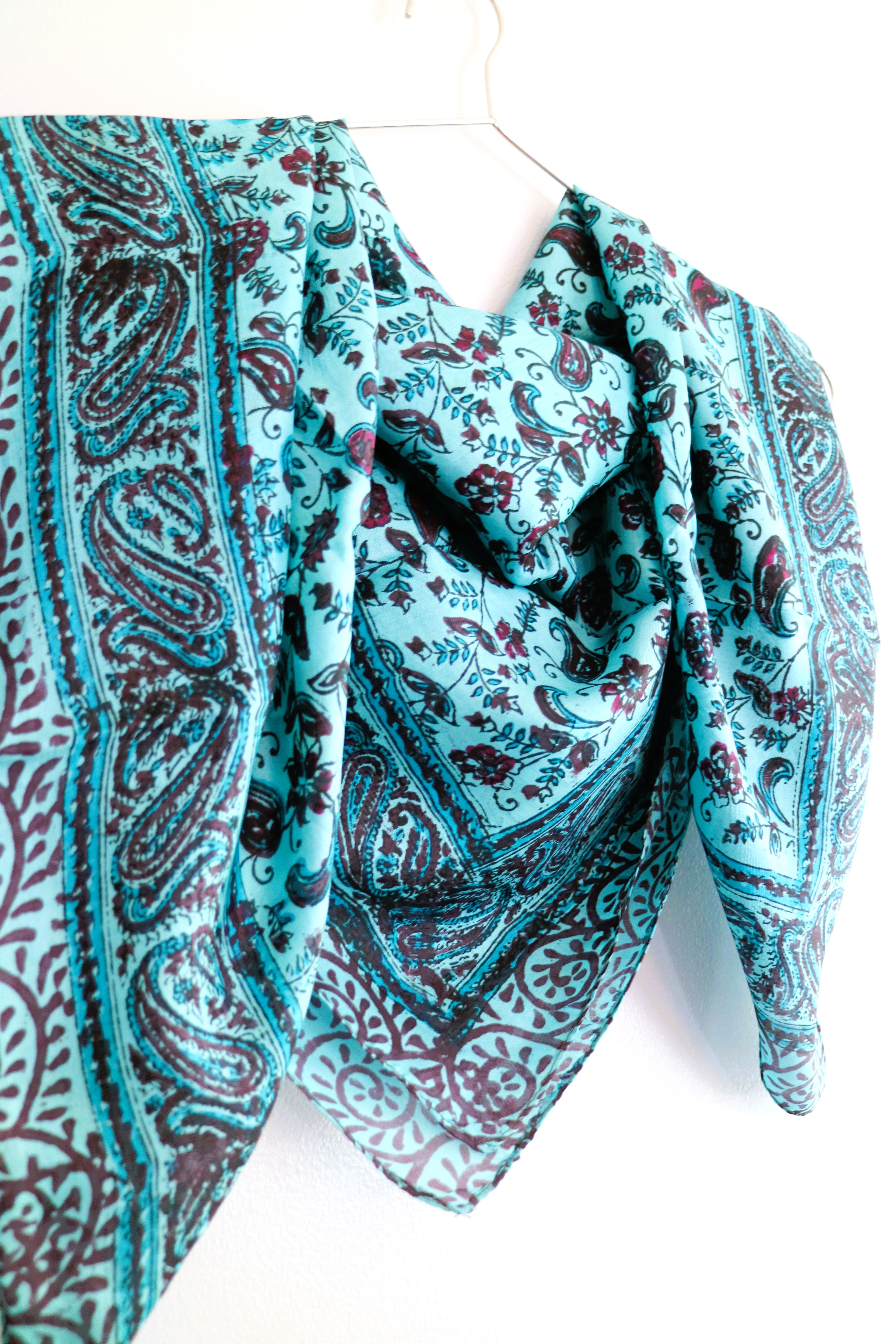 Blue Silk Square