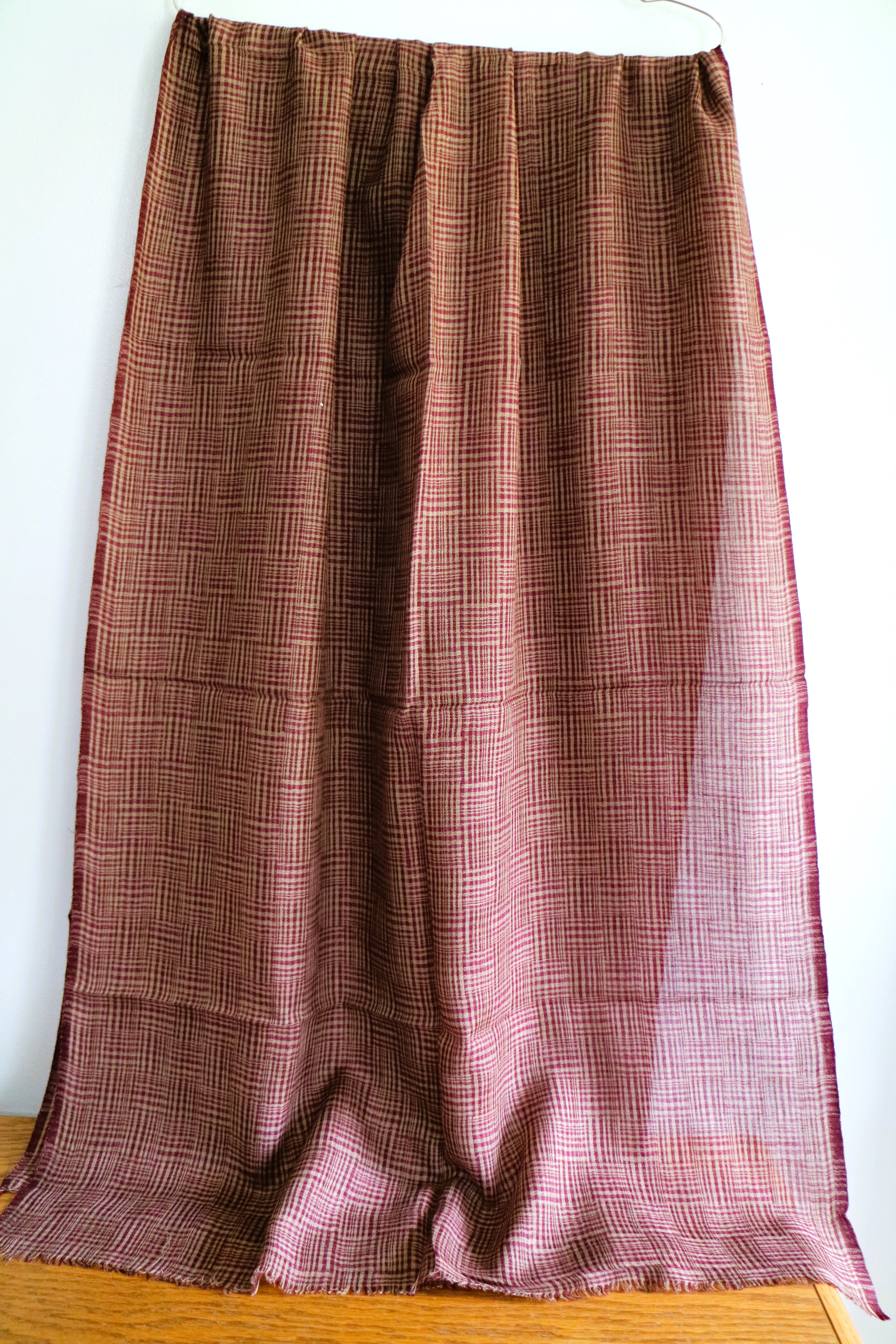 Red Checks Winter Stole