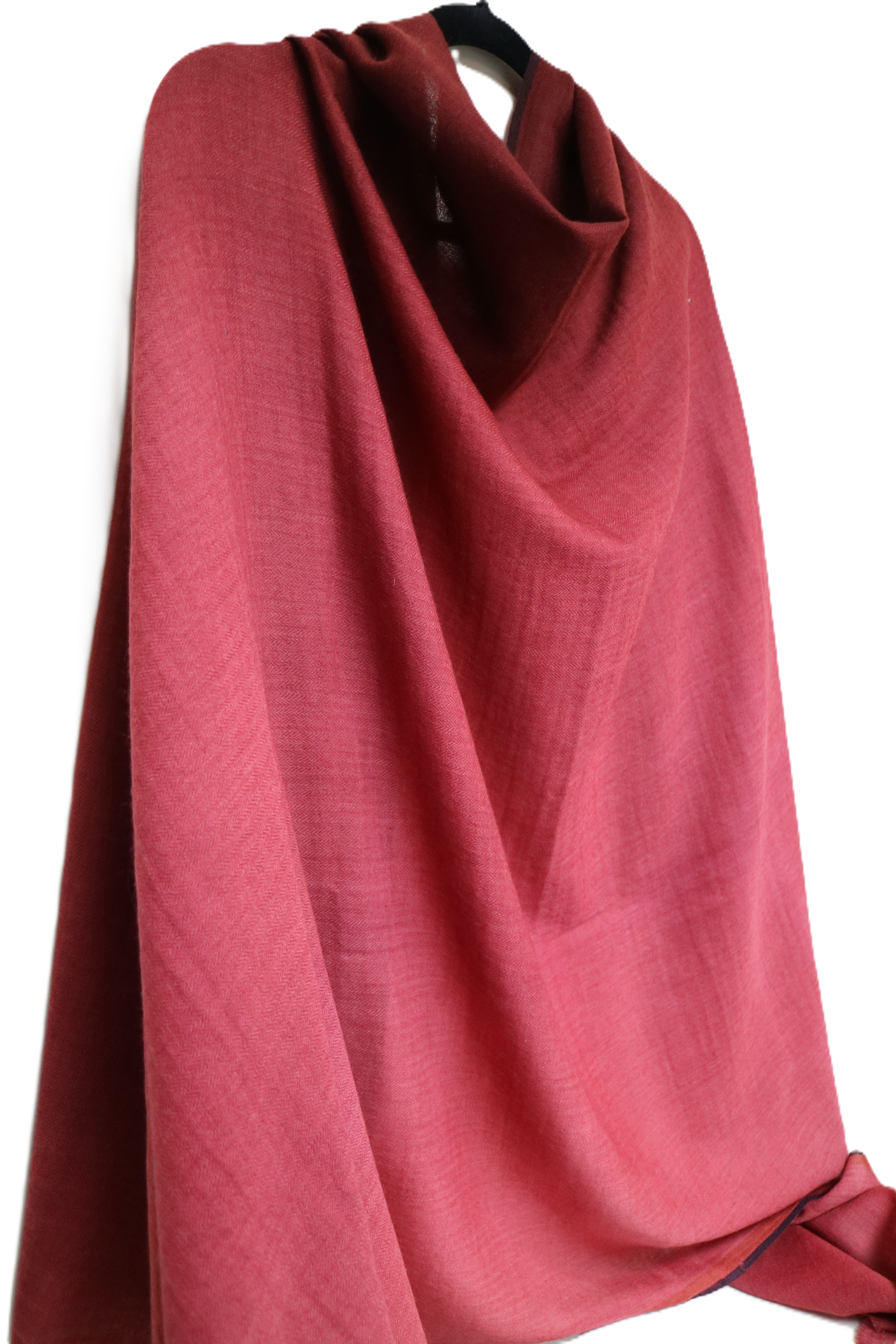 Red Ombre Bunny Wool Shawl