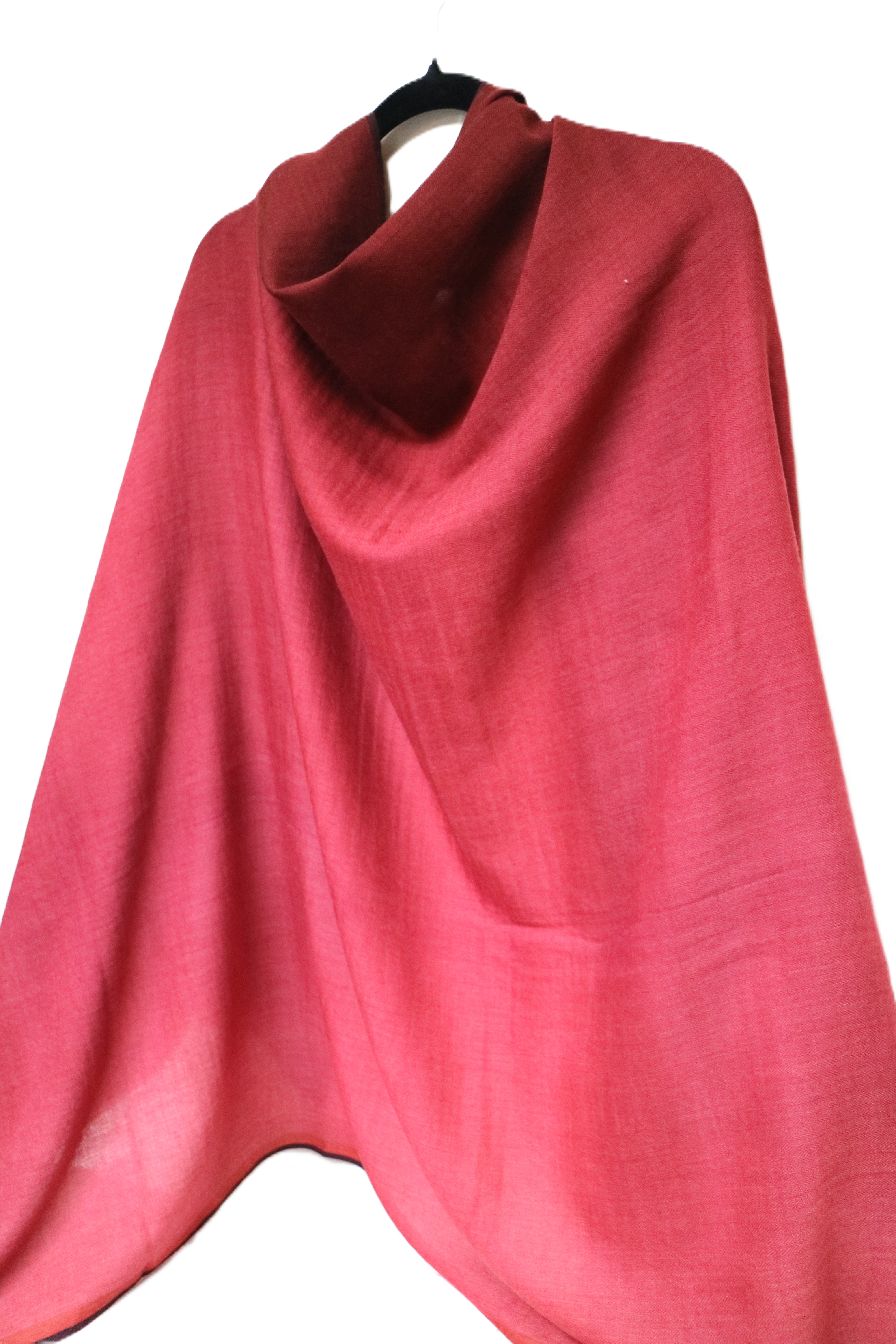 Red Ombre Bunny Wool Shawl