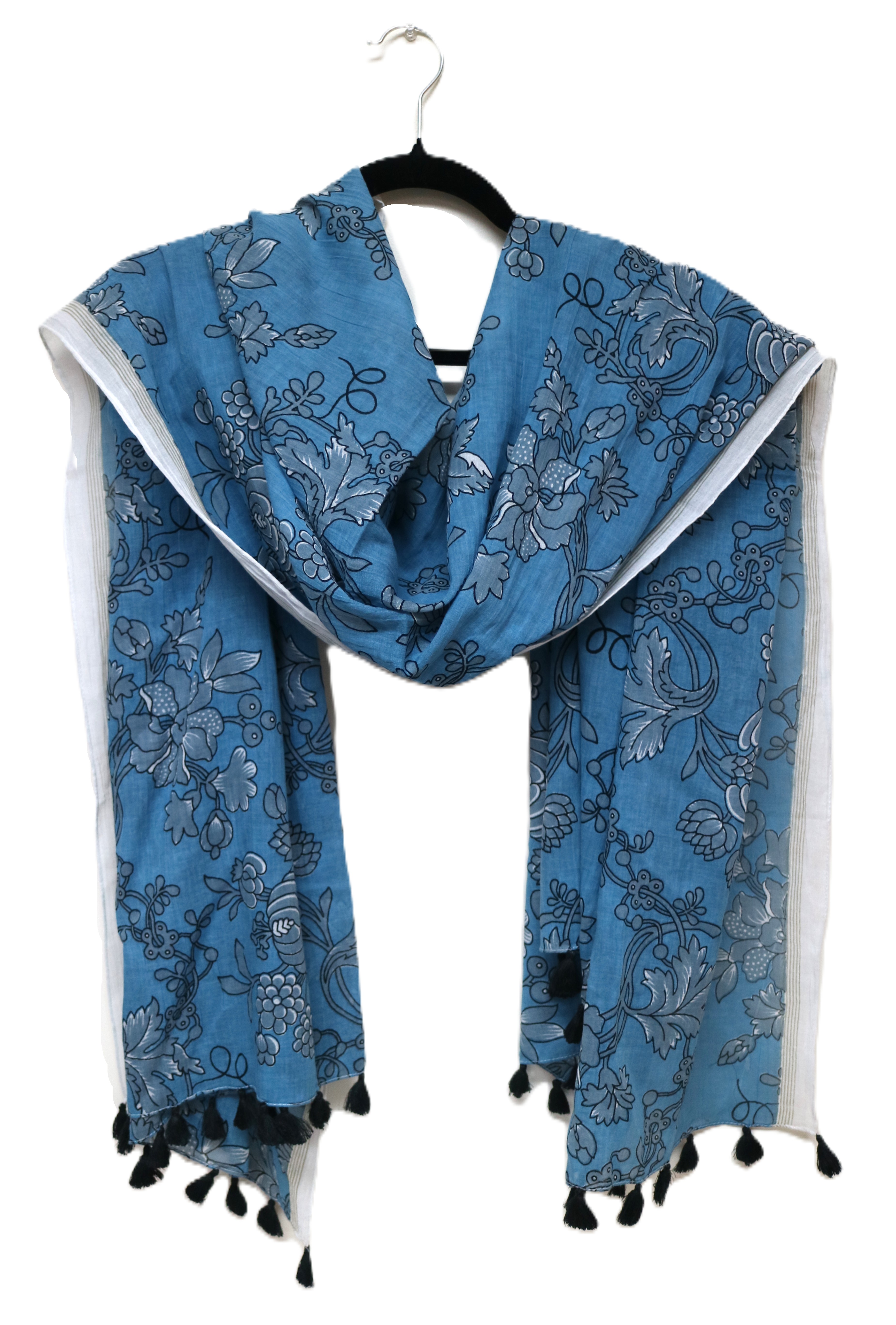 Blue Flower Scarf