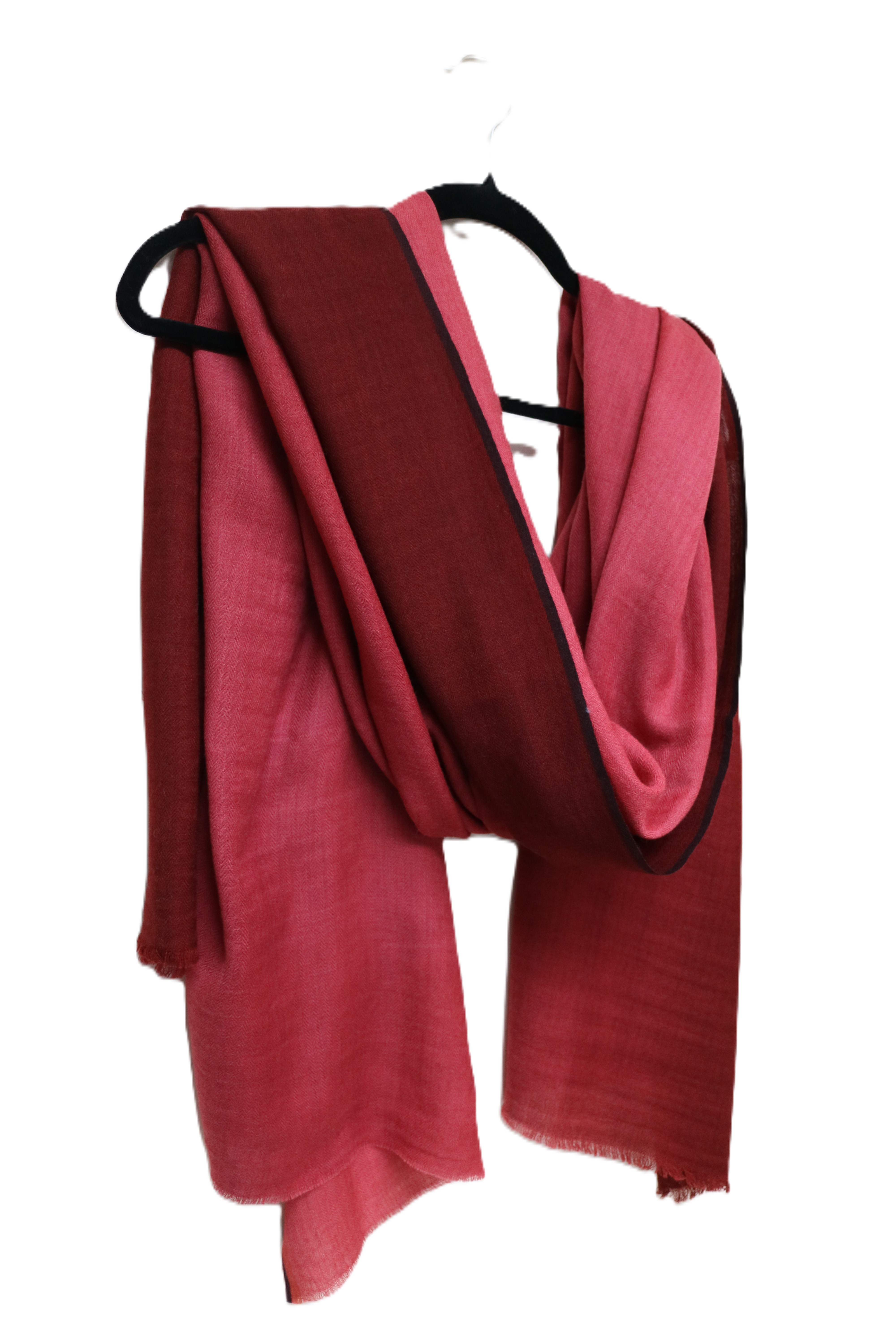 Red Ombre Bunny Wool Shawl