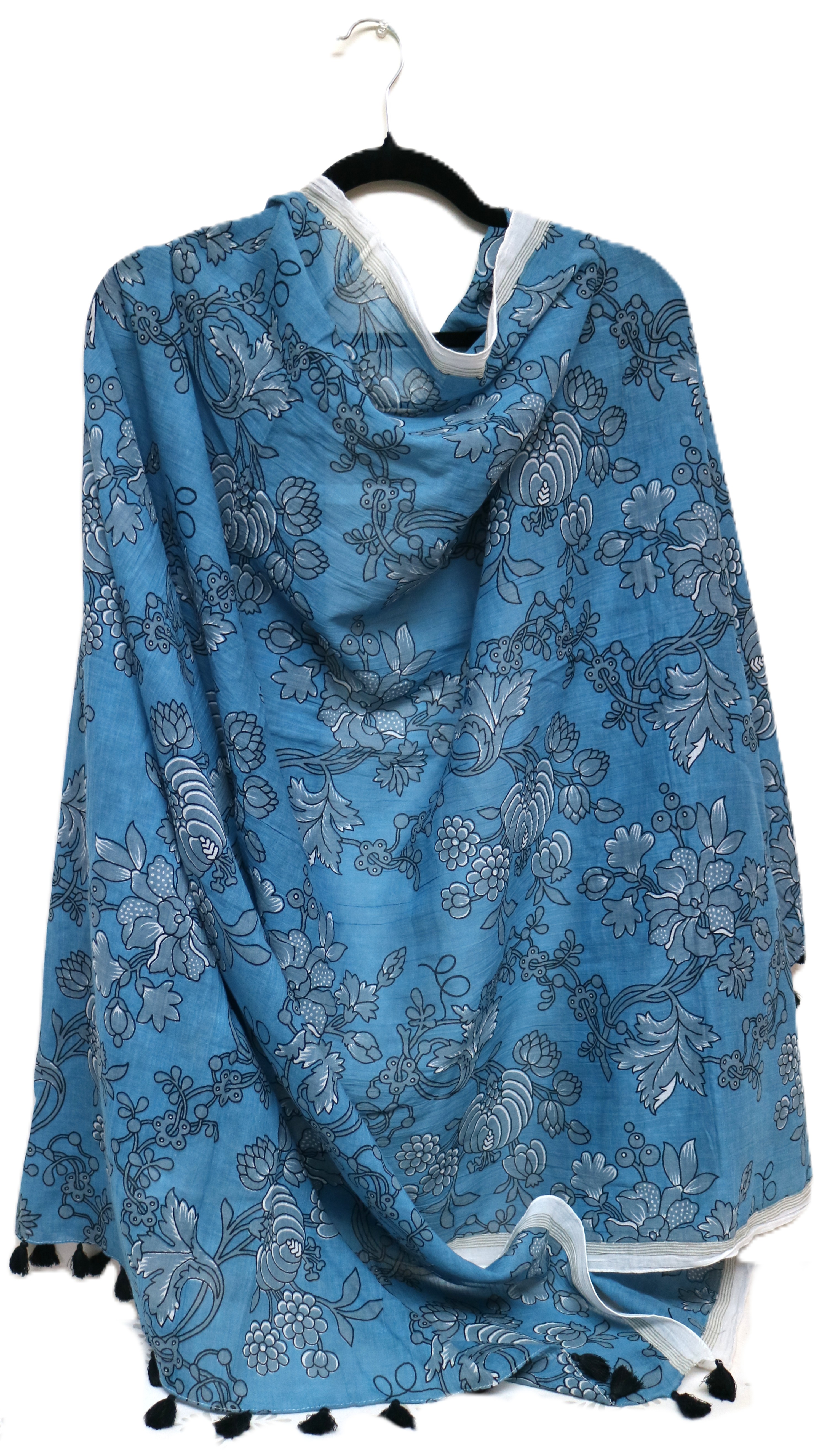 Blue Flower Scarf