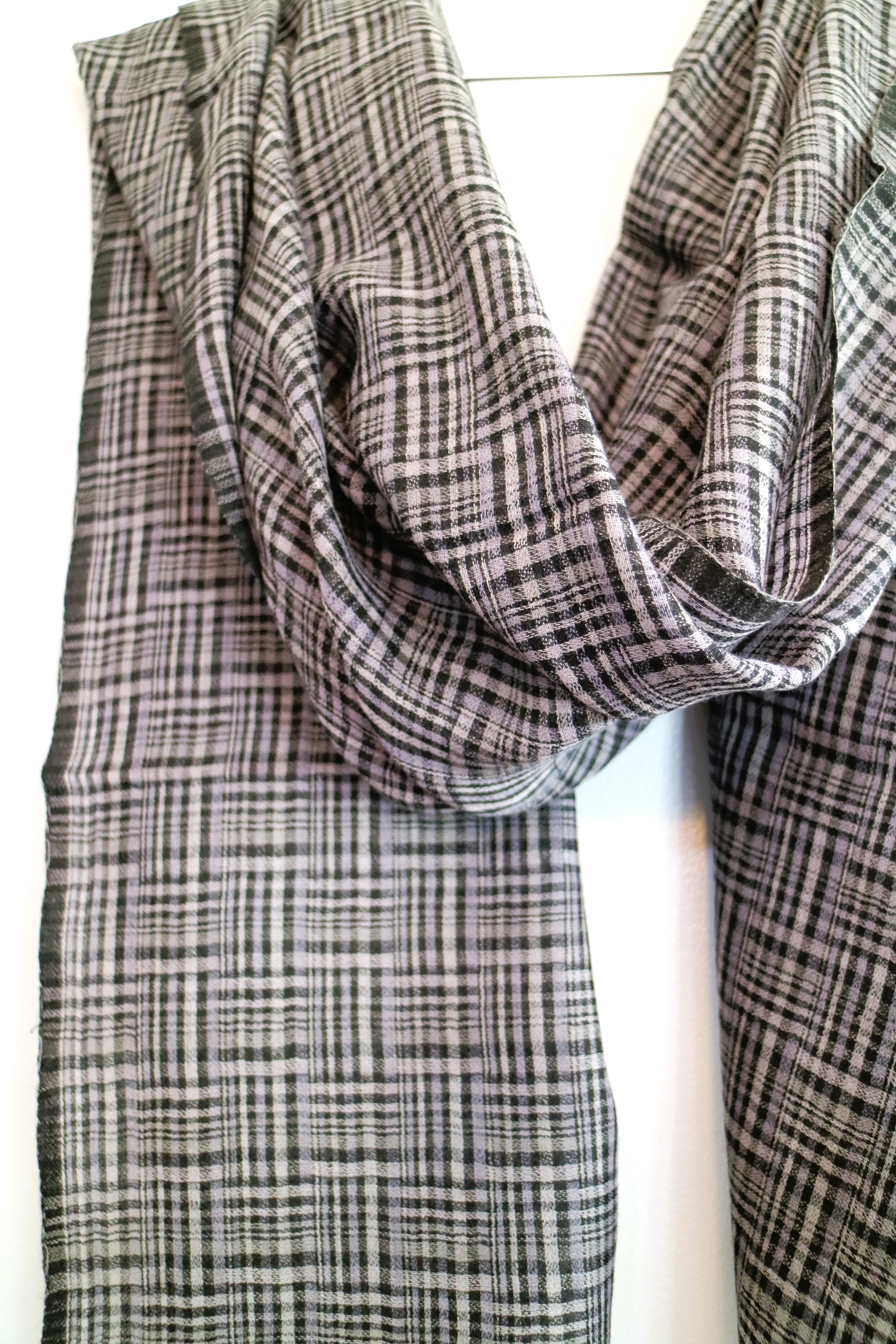 Black Checks Winter Stole