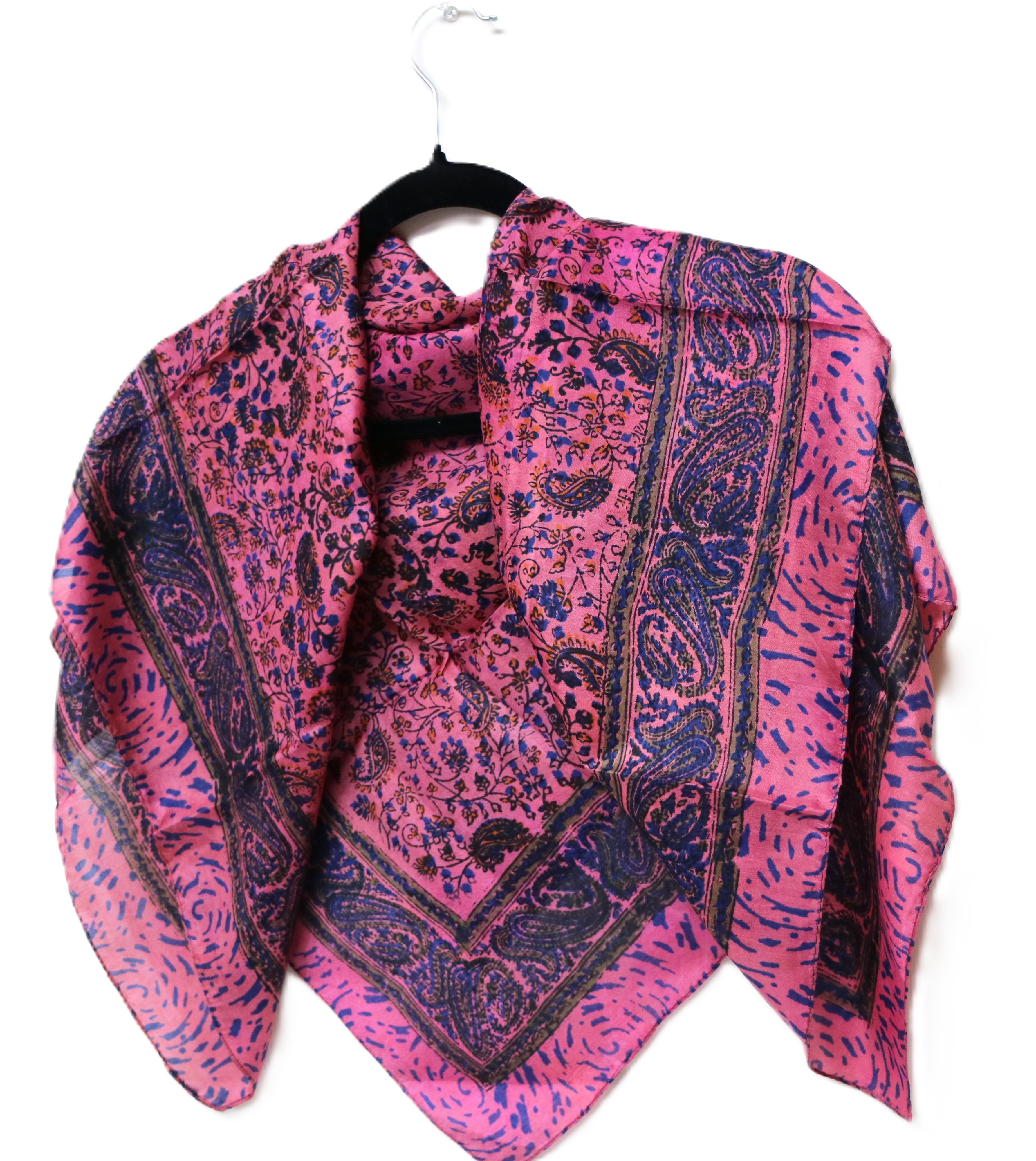 Pink Silk Scarf