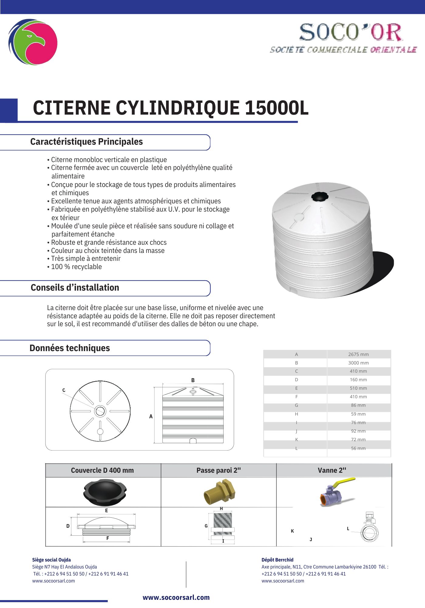 15000 Litres 