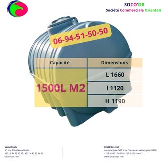 1500 M2 Litres Horizontale 
