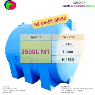 3500 M1 Litres Horizontale 