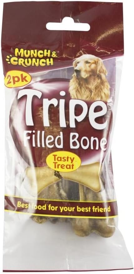  Munch & Crunch Tripe Filled Bone / Dog Treats/ Pack of 2