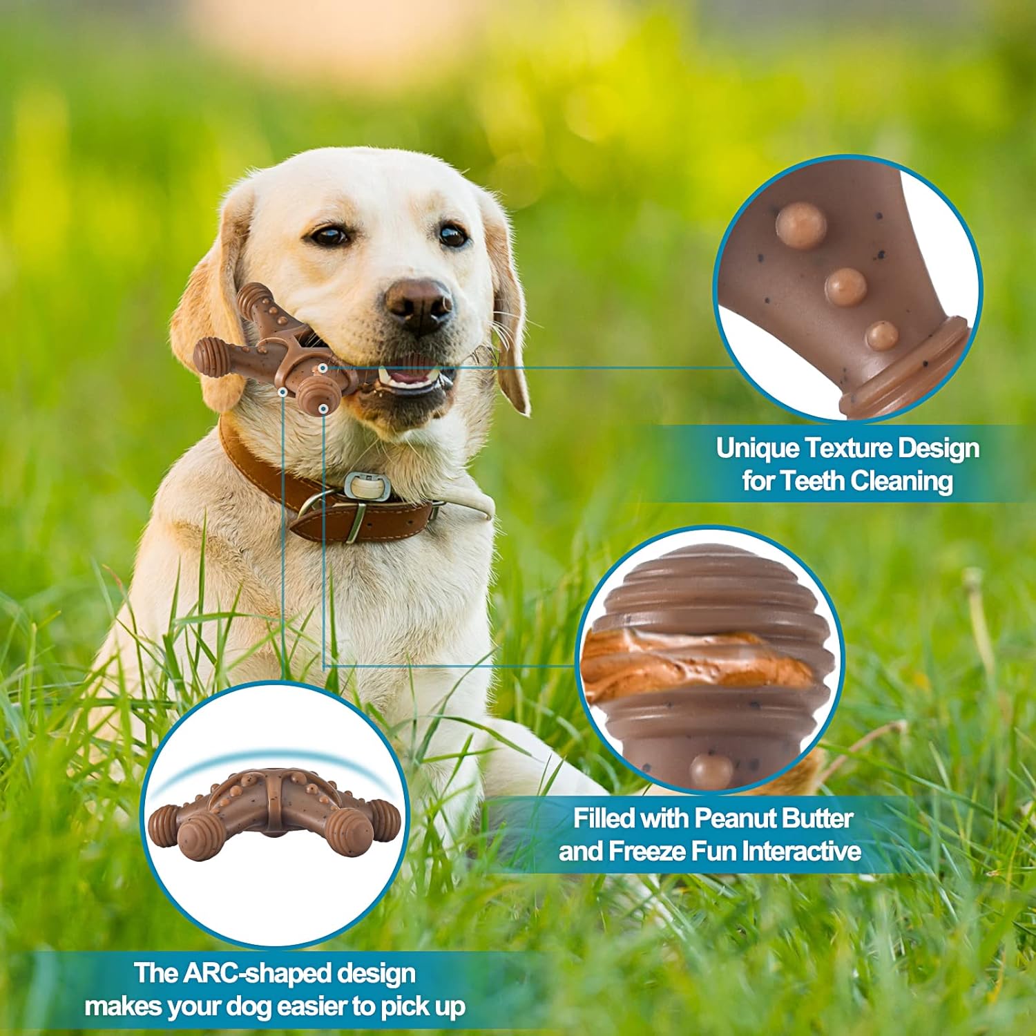  LUKITO Dog Toys, Indestructible Dog Toys for Dog Birthday, Dog Toys Indestructible for Aggressive Chewers, Dog Chew Toys with Puppy/Medium Dogs, Tough Dog...