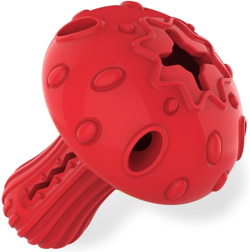 TONGKTAI Dog Chew Toy for Large & Medium Dogs, Rubber Treat Dispensing Toy for Aggressive Chewers, Interactive Slow Feeder Tough Puzzle Toys Teeth Cleaning