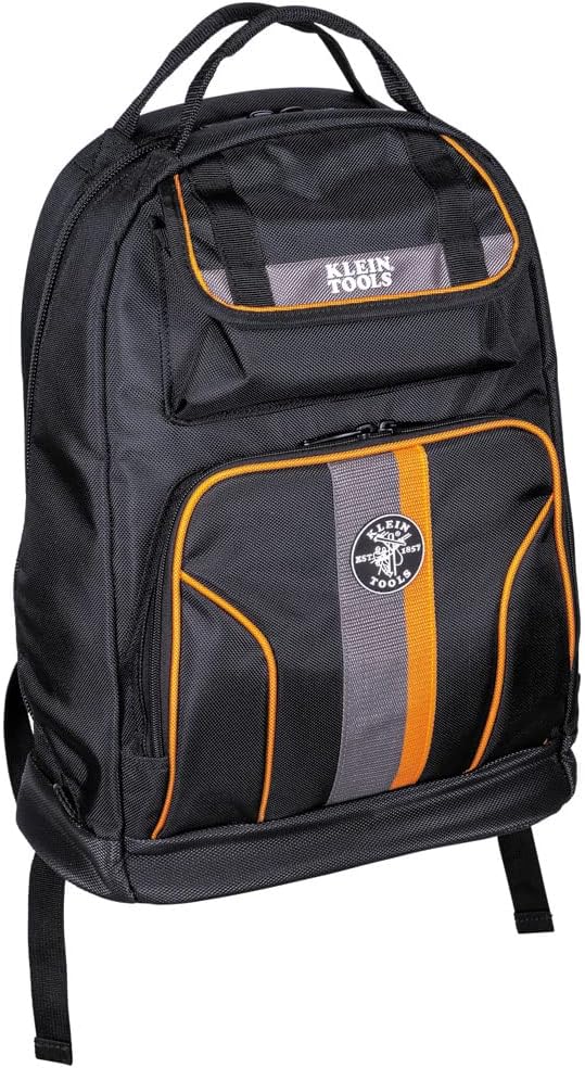Klein Tools 55475 Tool Bag Backpack, Heavy Duty Tradesman Pro Tool Organizer / Tool Carrier with 35 Pockets for Hand Tools and Gear