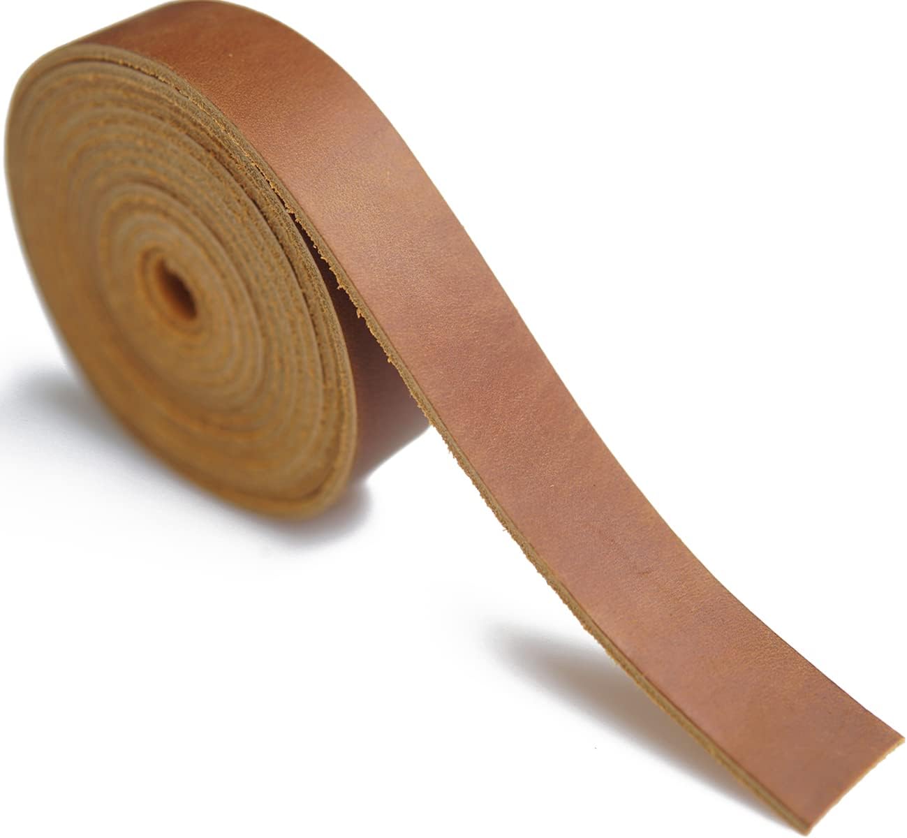  Full Grain Leather Strip,Leather Strap 2.0mm Thick Cord Braiding String (3/4inch Wide,72inches Long) for Crafts/Tooling/Workshop Handmade(Bourbon Brown)