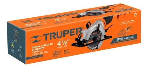 Sierra circular eléctrica Truper Profesional SICI-4-1/2A 100123 114mm 750W naranja 60Hz