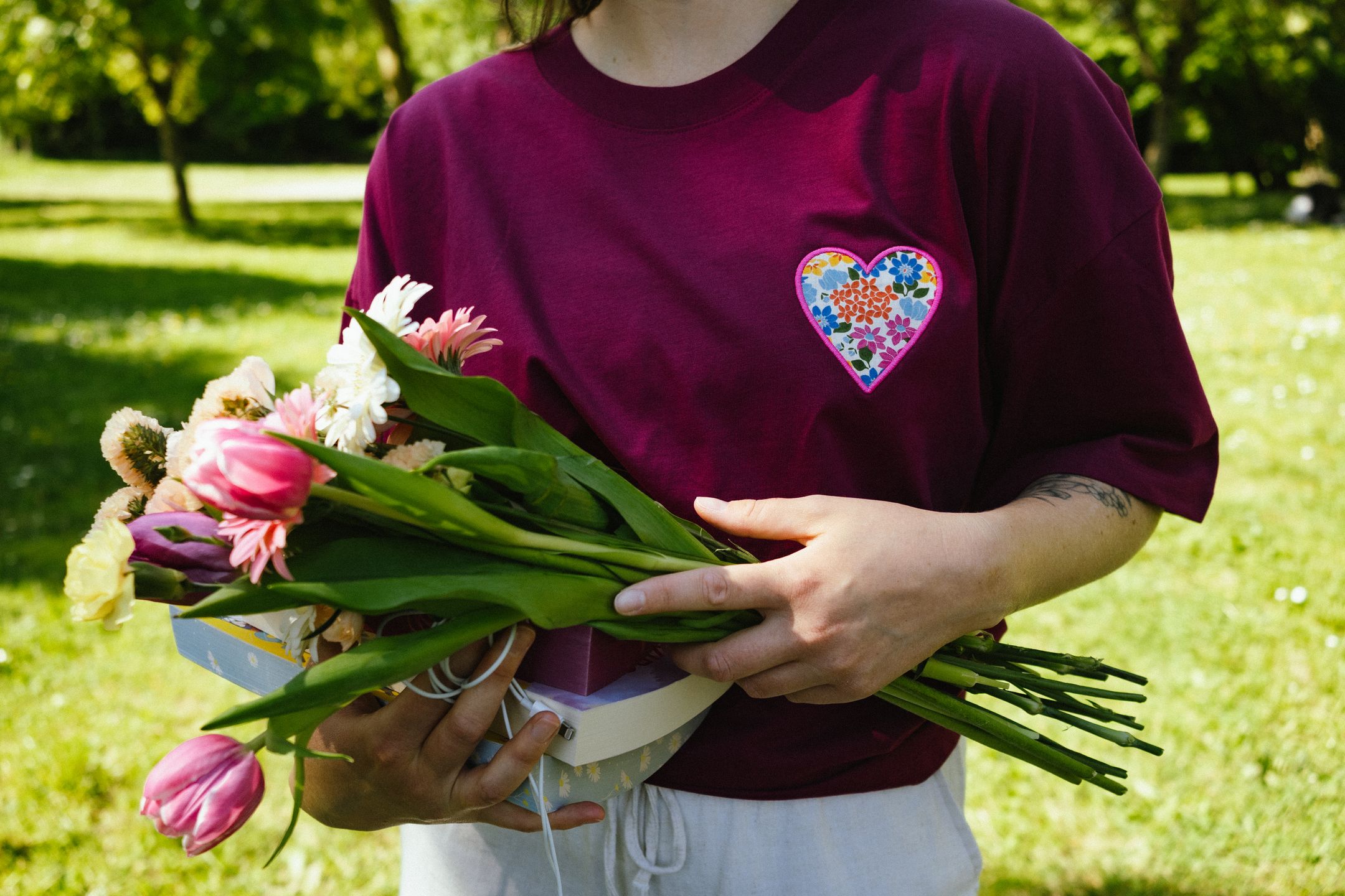 T-shirt Broderie Cœur Flora Pop