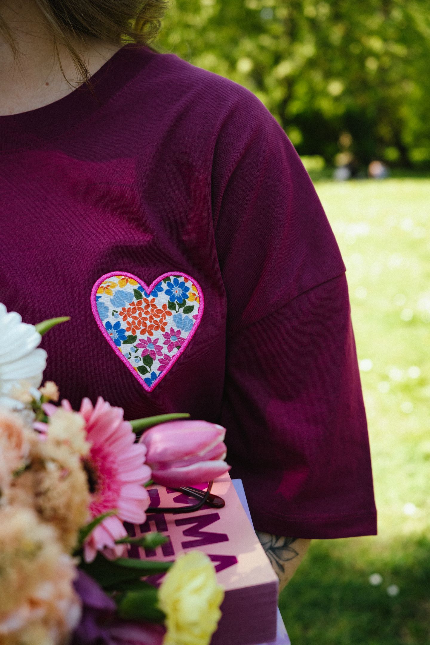 T-shirt Broderie Cœur Flora Pop