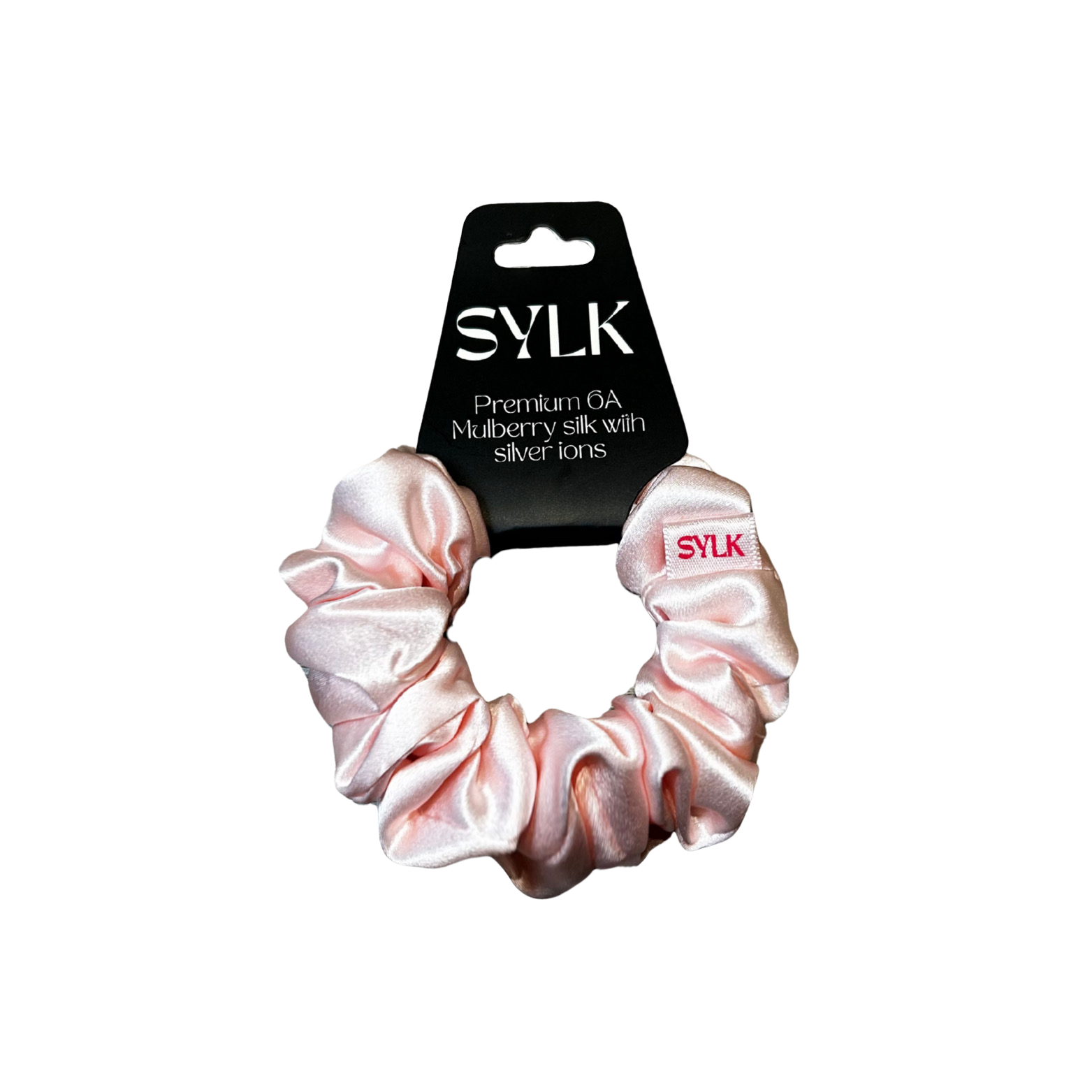 SYLK Midi Sidabro Jonų Plaukų Gumytė / SYLK Midi Silver Ion Silk Scrunchie 3cm
