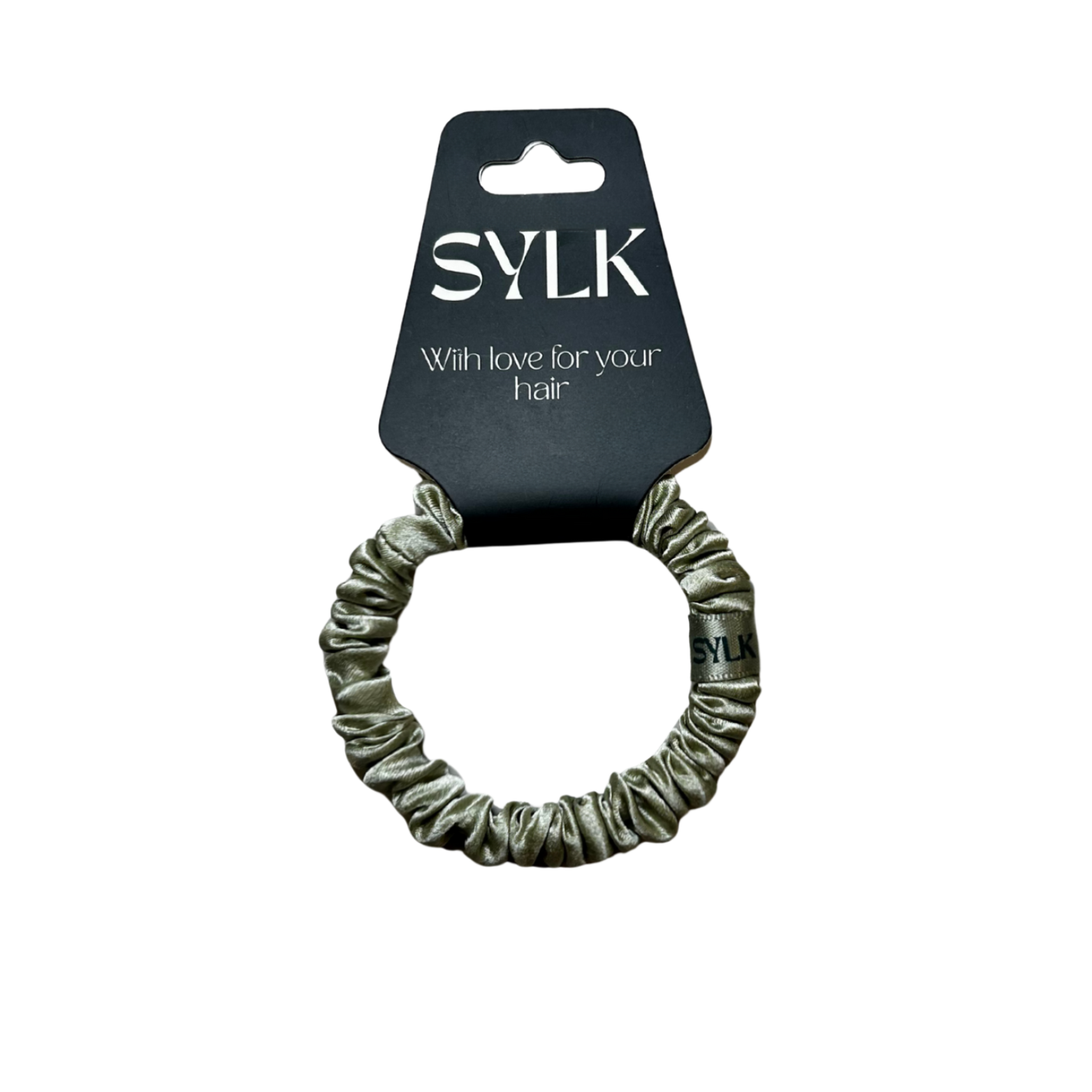 SYLK Mini Sidabro Jonų Plaukų Gumytė / SYLK Mini Silver Ion Silk Scrunchie 1 cm