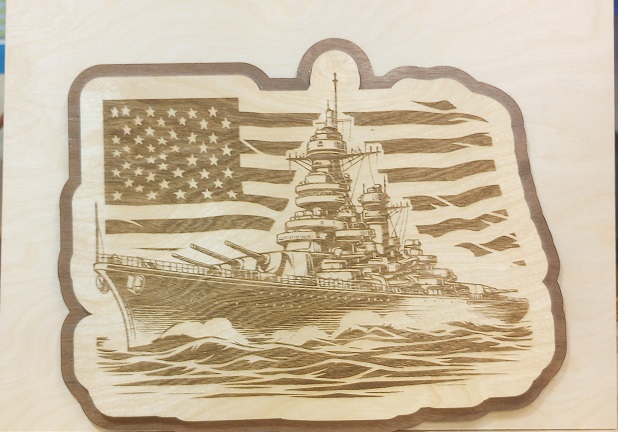 Independence Day light up art 